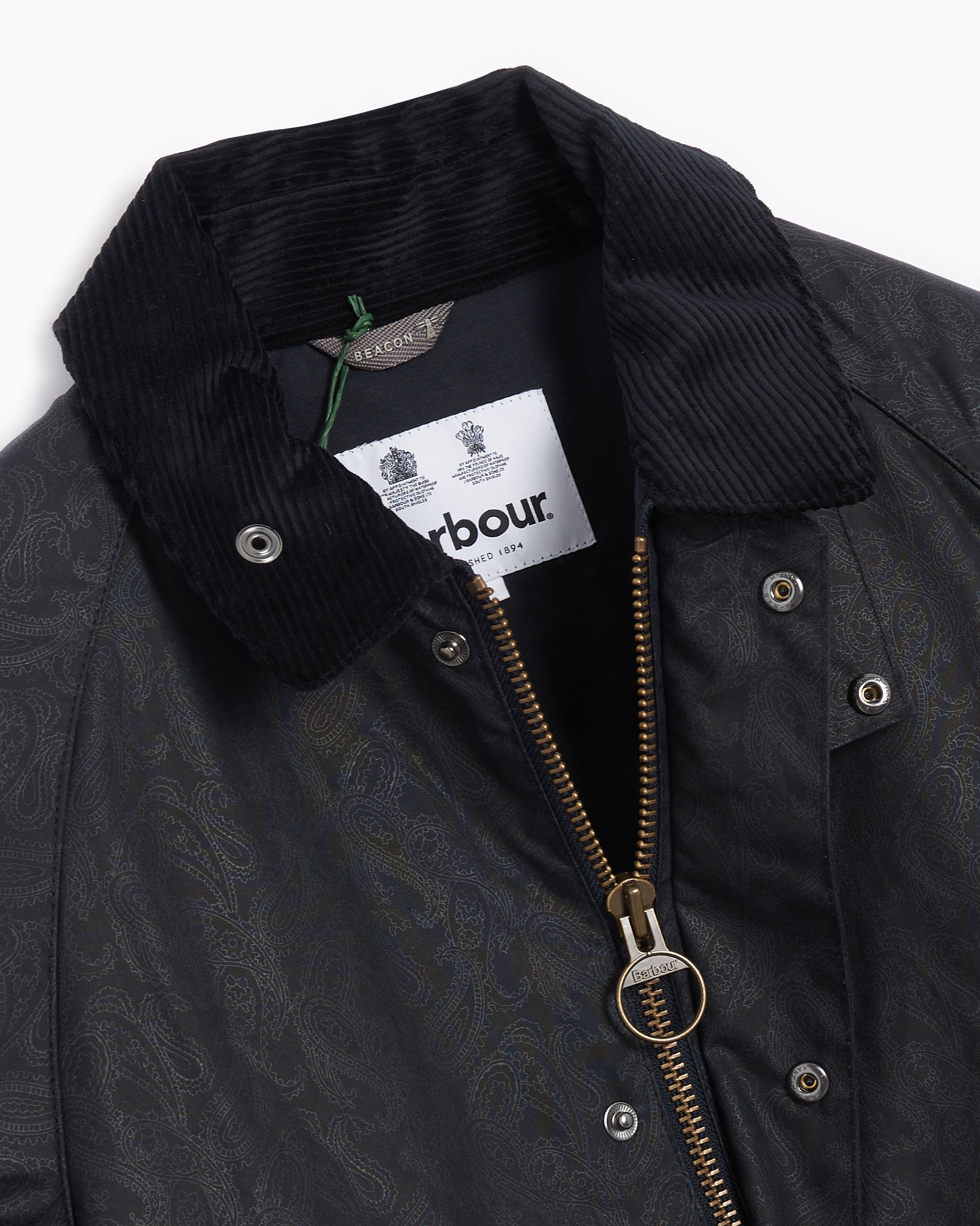 Barbour paisley sales wax jacket