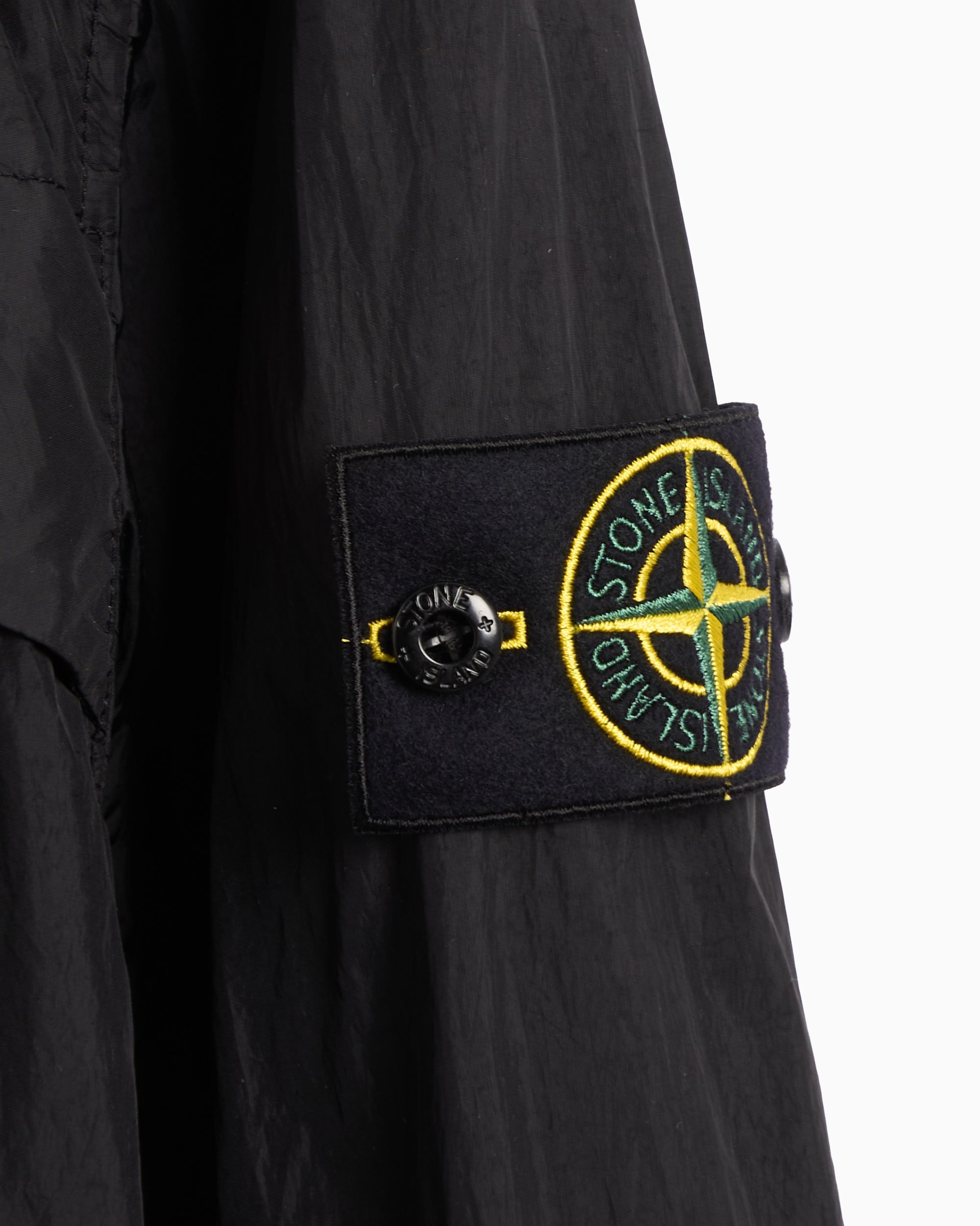 Mens black stone island hot sale jacket