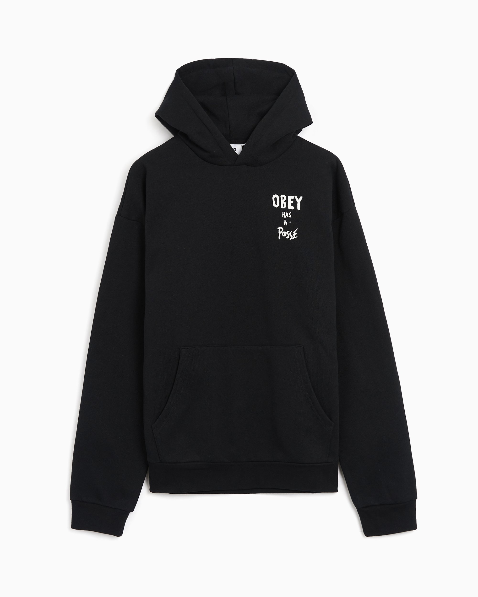 OBEY Clothing Obey Posse Men s Extra Heavy Hoodie Black 112470231 BLK FOOTDISTRICT