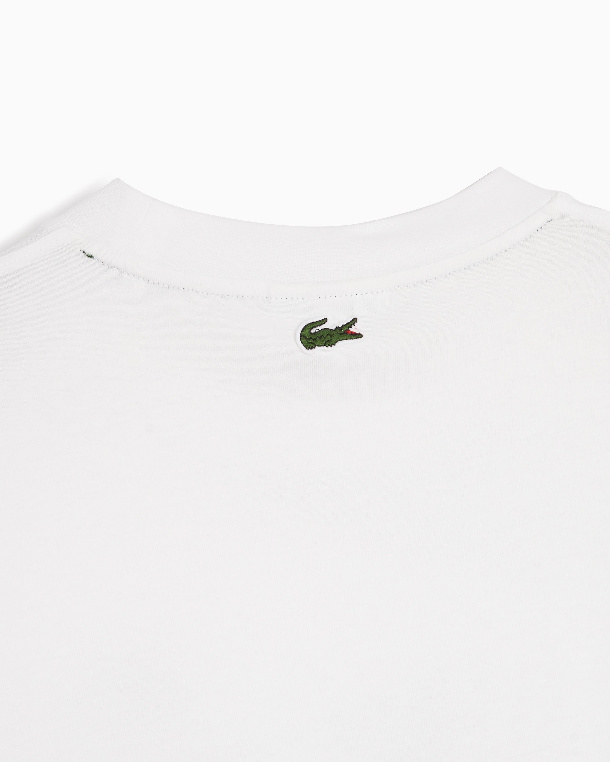 Lacoste white sales crocodile logo