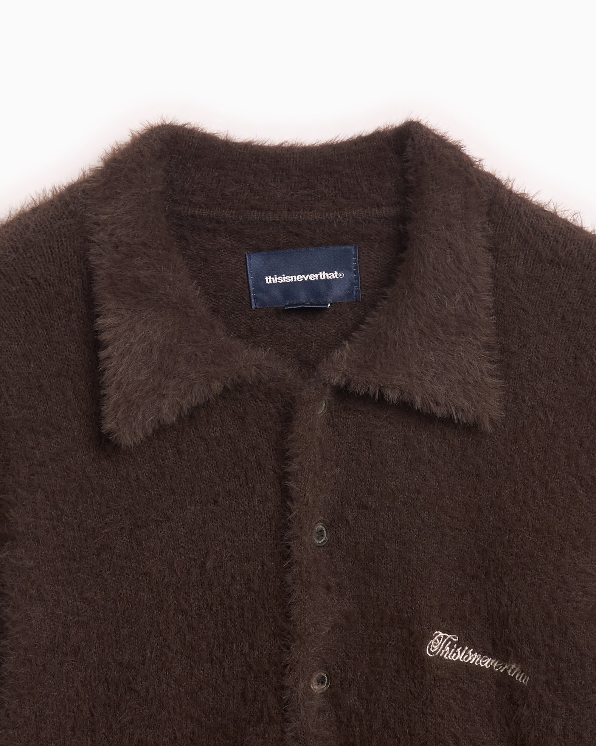 thisisneverthat® SCT-Logo Shaggy Men's Knit Polo Brown