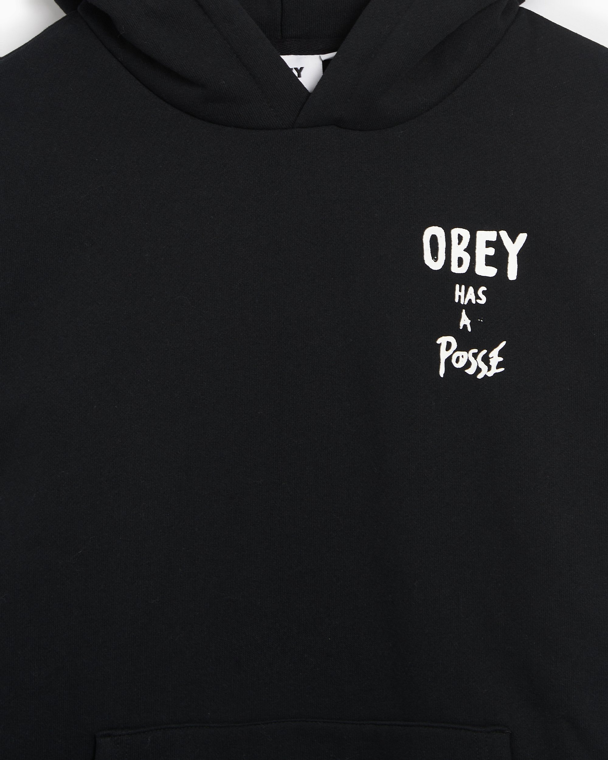 OBEY Clothing Obey Posse Men s Extra Heavy Hoodie Black 112470231 BLK FOOTDISTRICT
