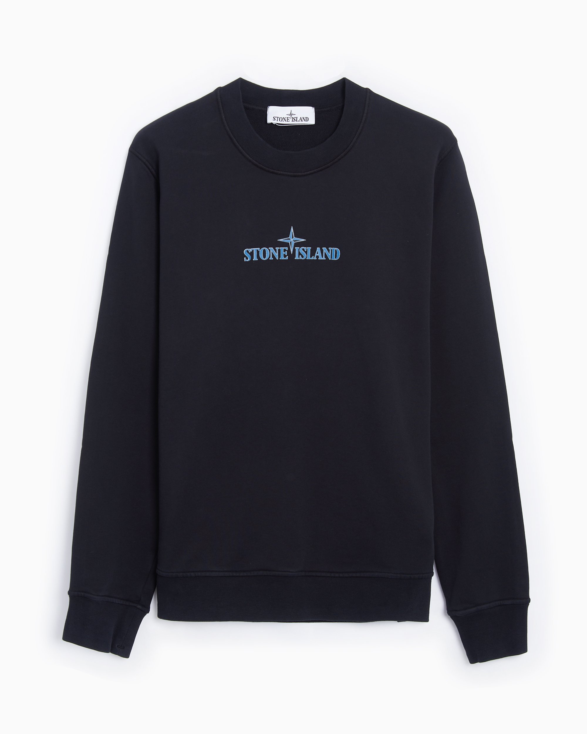 Stone island logo sweatshirt discount