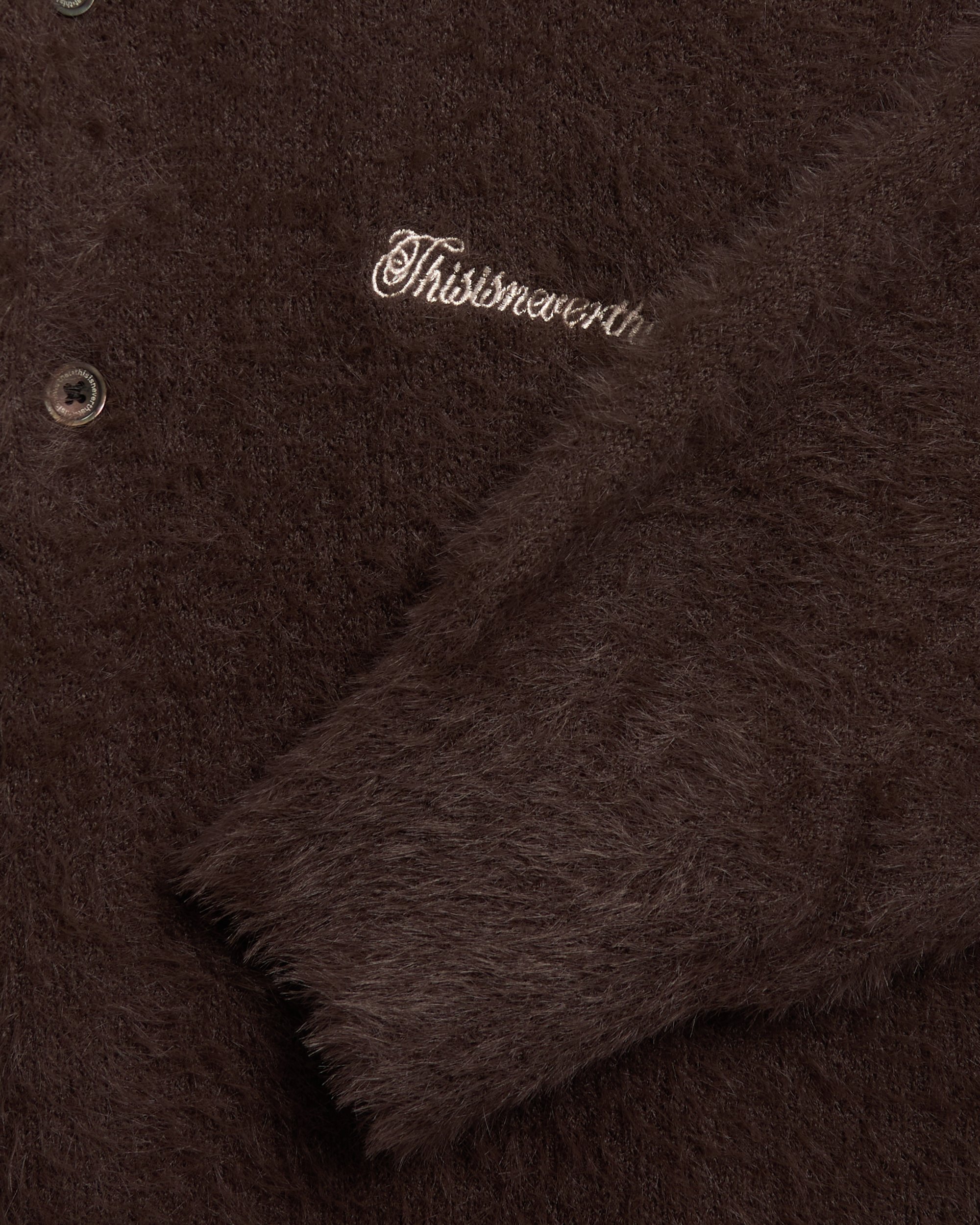 商品画像：Script Shaggy Knit Polo - thisisneverthat® 3