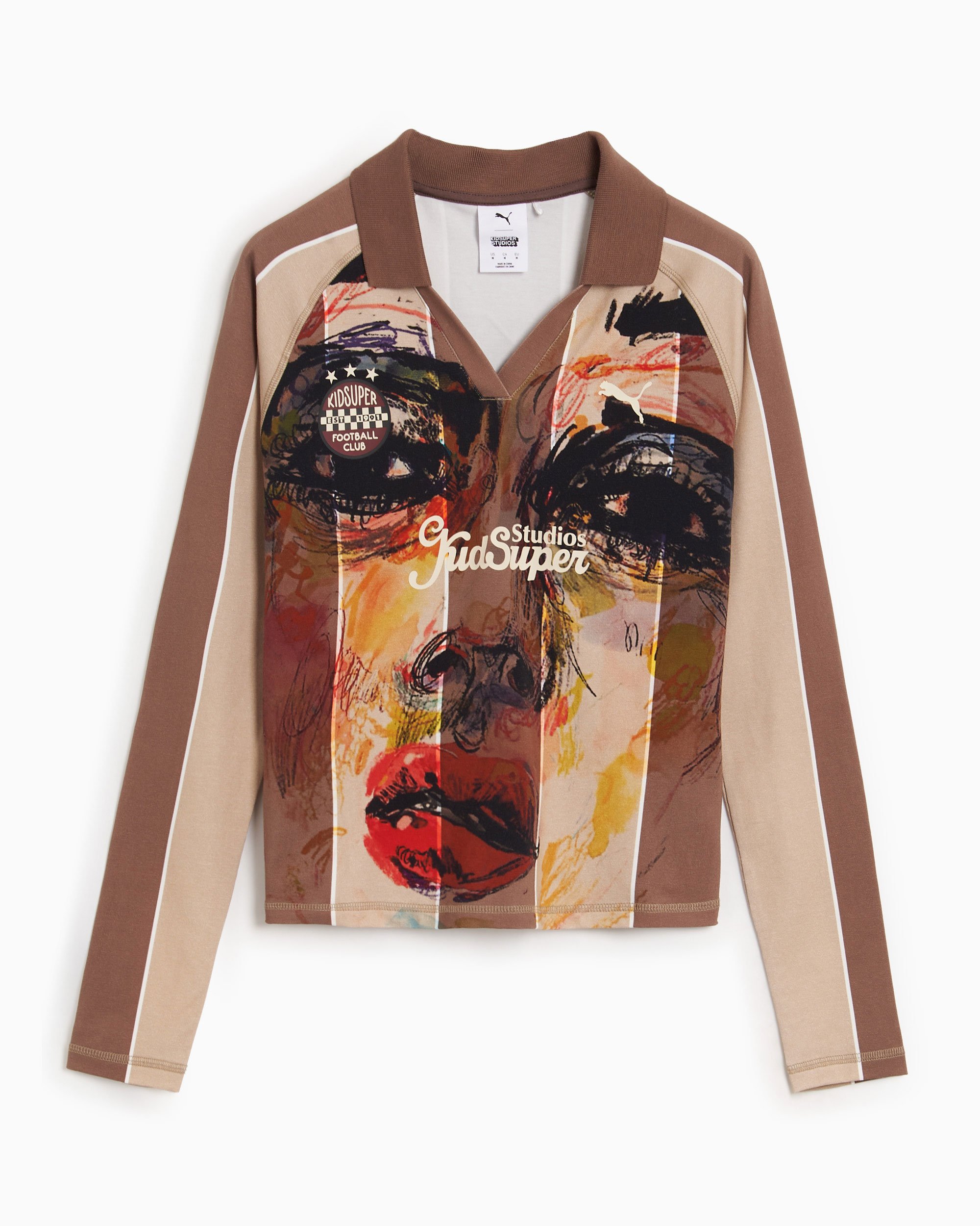トップス Paragraph 2020 SUPER BIG COLLECTION Puma x KidSuper Graphic Long-Sleeved Slim Women's T-Shirt