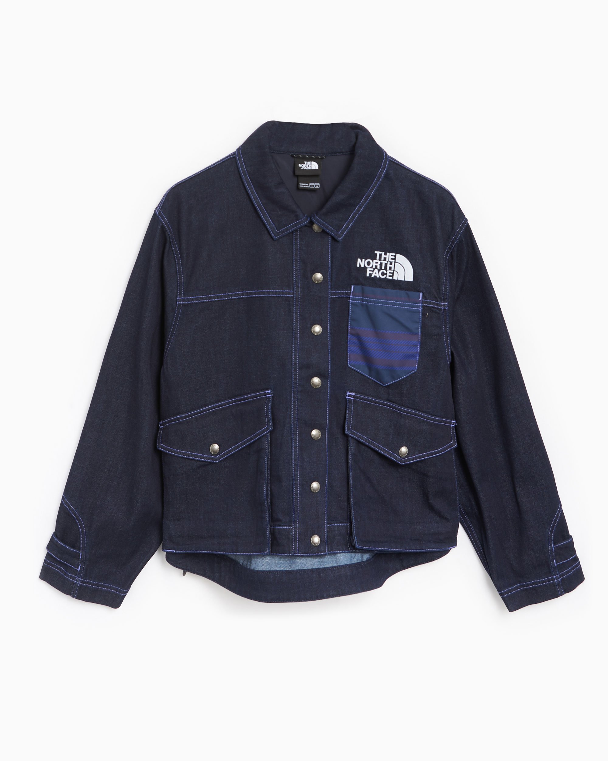 The North Face Piecework Women s Denim Jacket Bleu NF0A8851DG71 FOOTDISTRICT