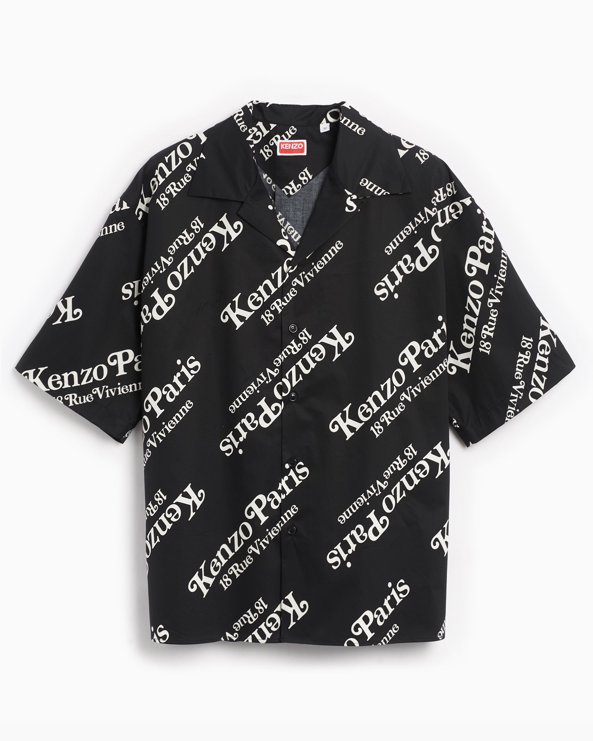 Kenzo By Verdy Men s Boxy Shirt Nero Bianco FE55CH1119P4 99