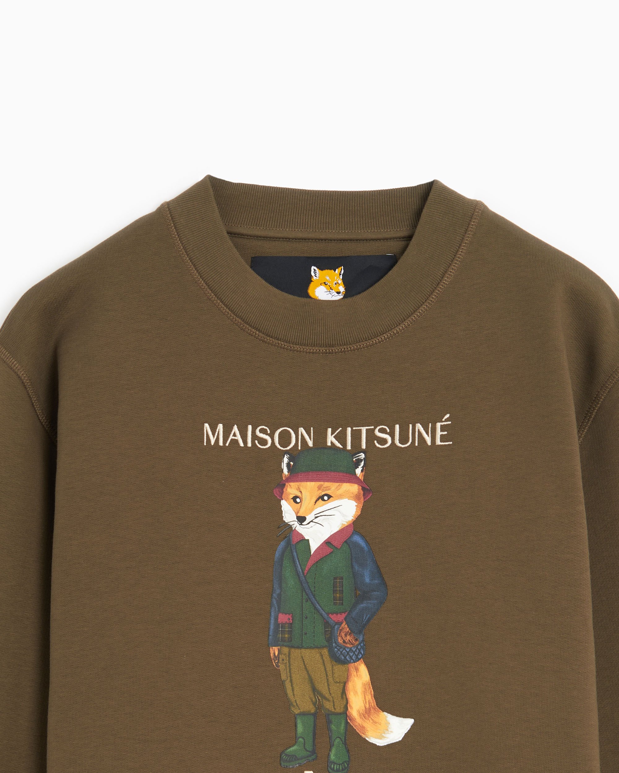 Barbour x Maison Kitsuné Beaufort Fox Sweatshirt Brown MOL0559GN84 