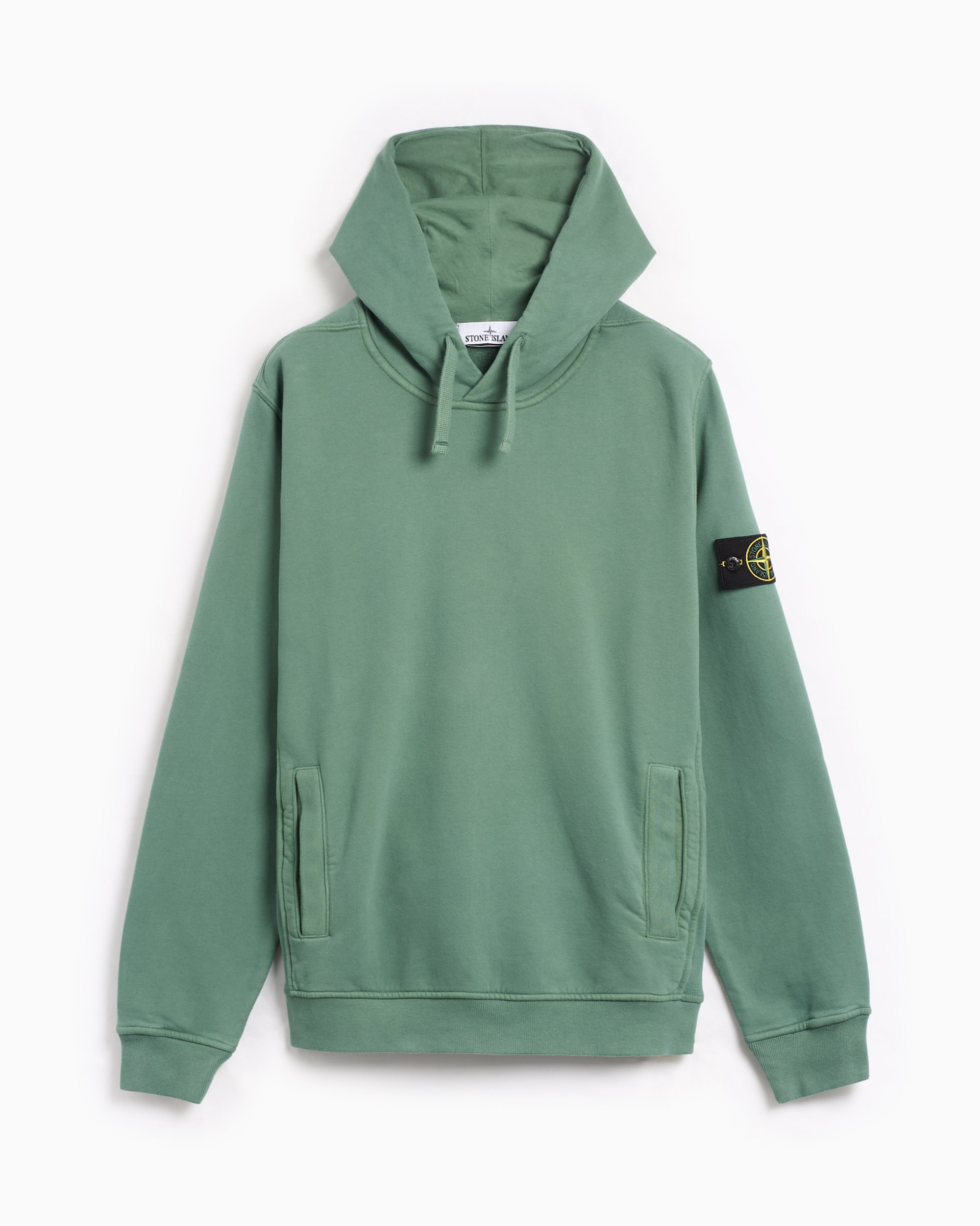 Stone island olive green hoodie sales