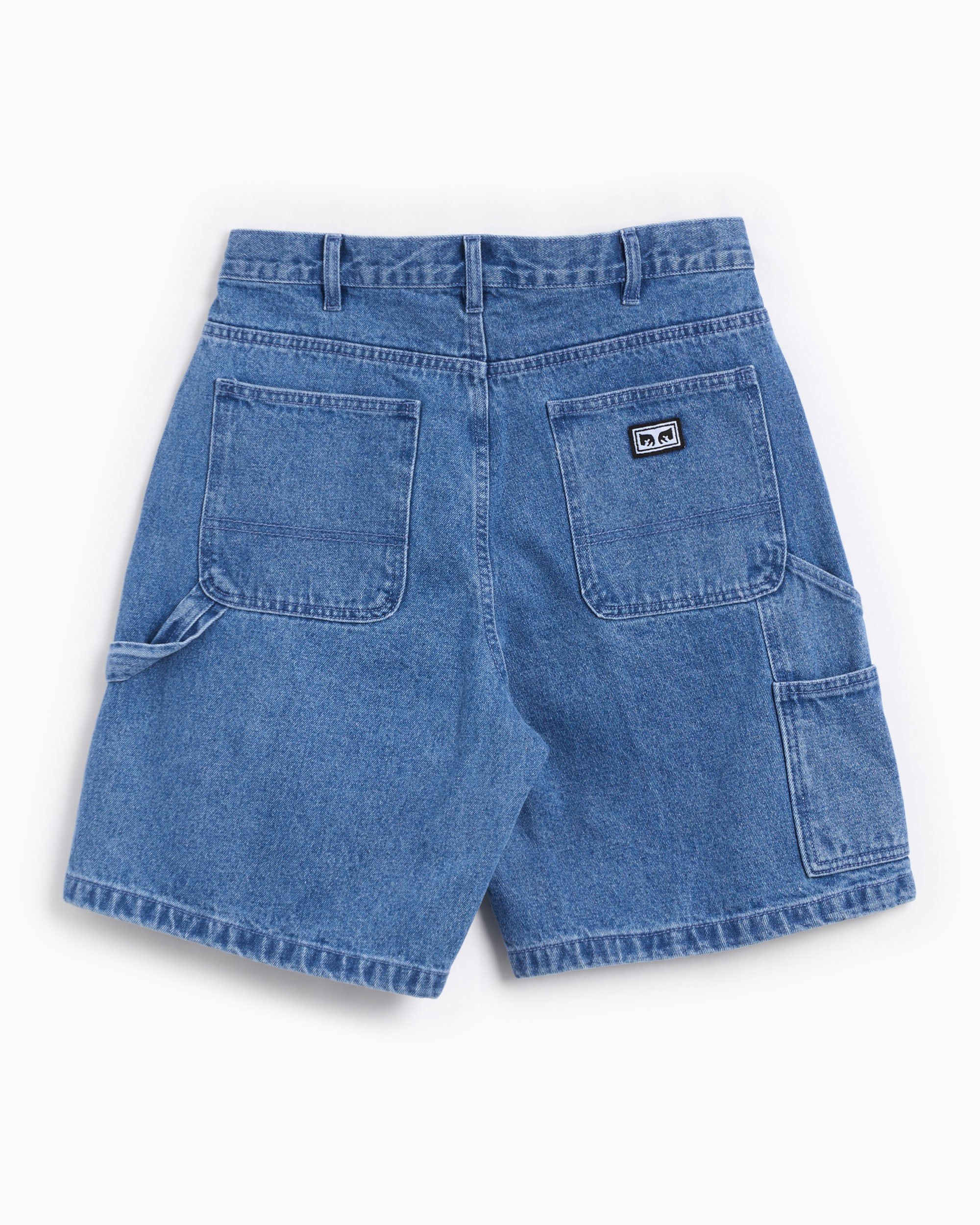 OBEY Clothing Bigwig Men s Denim Carpenter Baggy Shorts Blue 172100084 LIN FOOTDISTRICT
