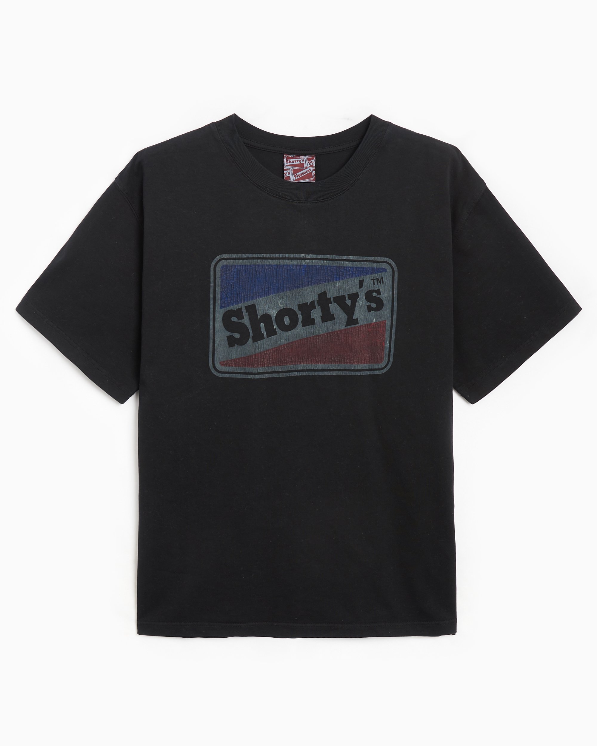 Pleasures x Shortys Box Logo Men's Heavyweight T-Shirt Black Pleasures x Shortys Box Logo Men's Heavyweight T-Shirt Black