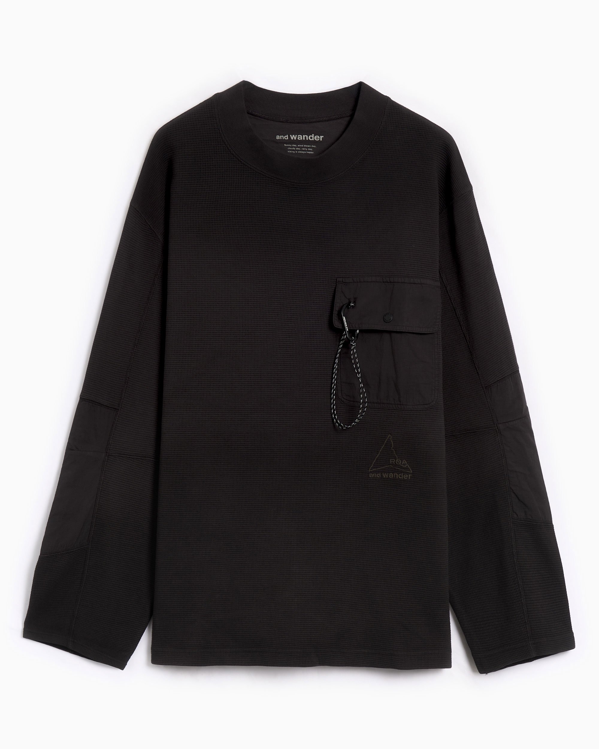 ROA x And Wander Garment-dyed Long-Sleeved Relaxed Men's T