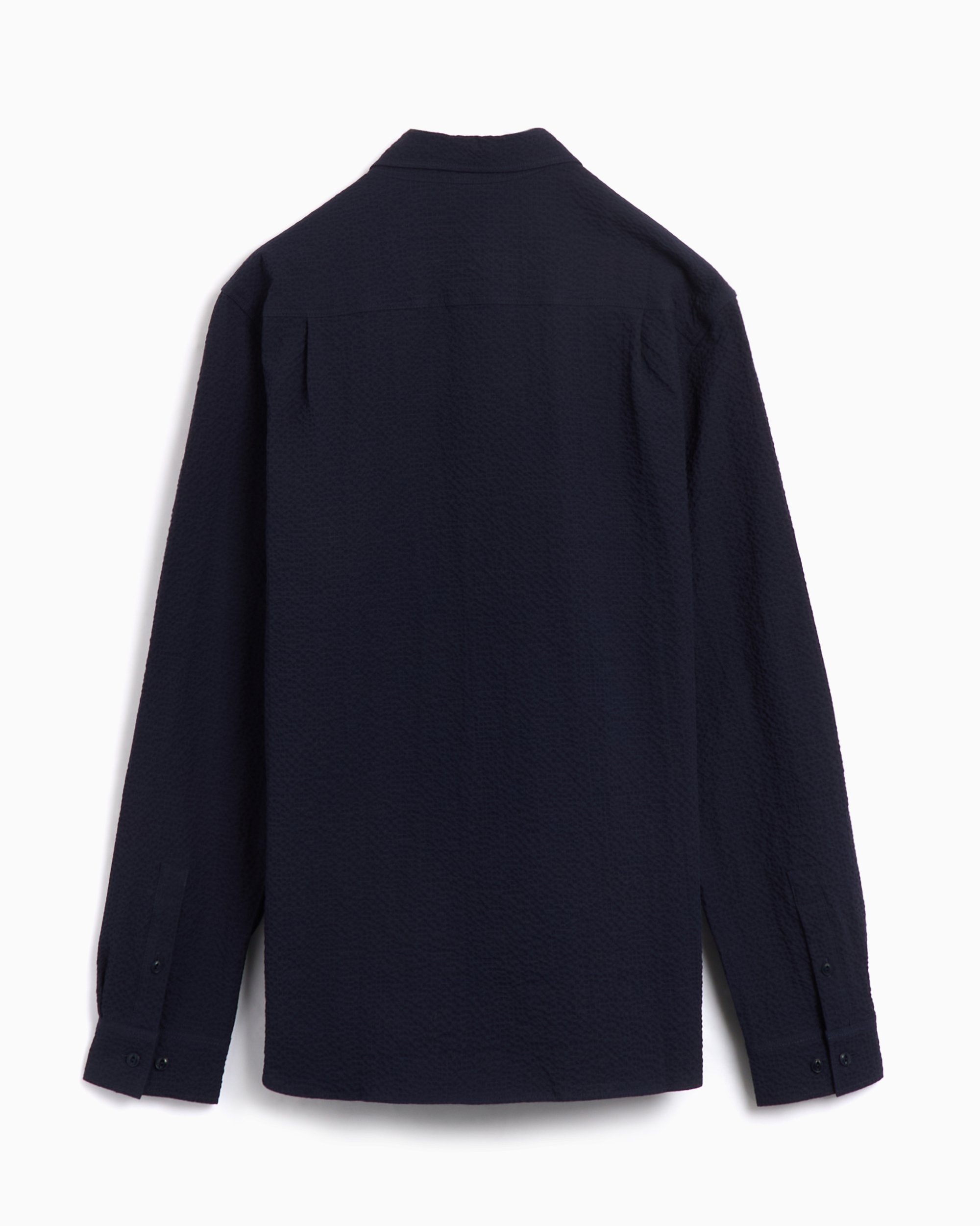 YMC Curtis Men's Long Sleeve Shirt Blue P2AZI-NAVY