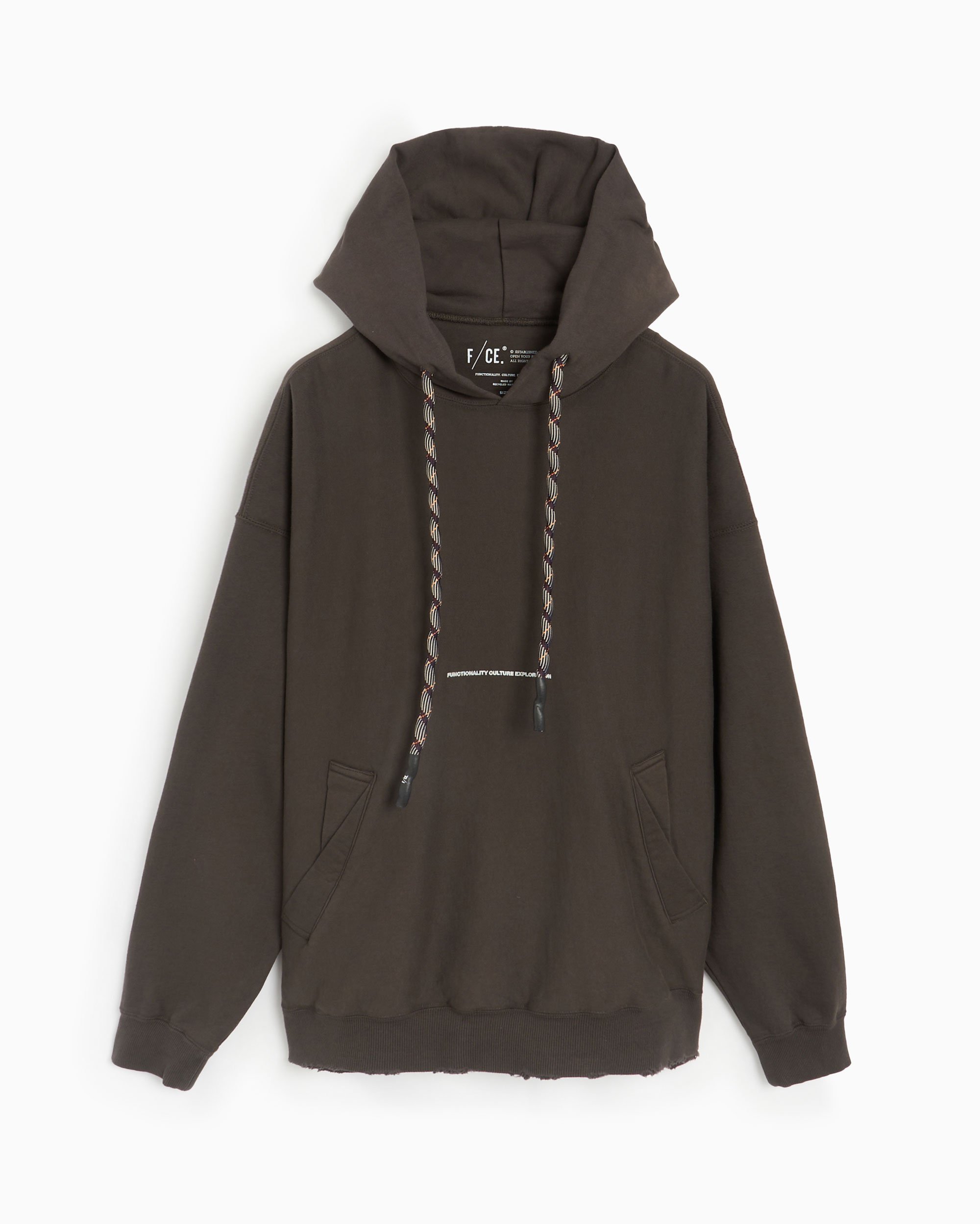F/CE. Men's Recycled Oversized Hoodie Marrone, Grigio FSU12241U0001Charcoal FOOTDISTRICT