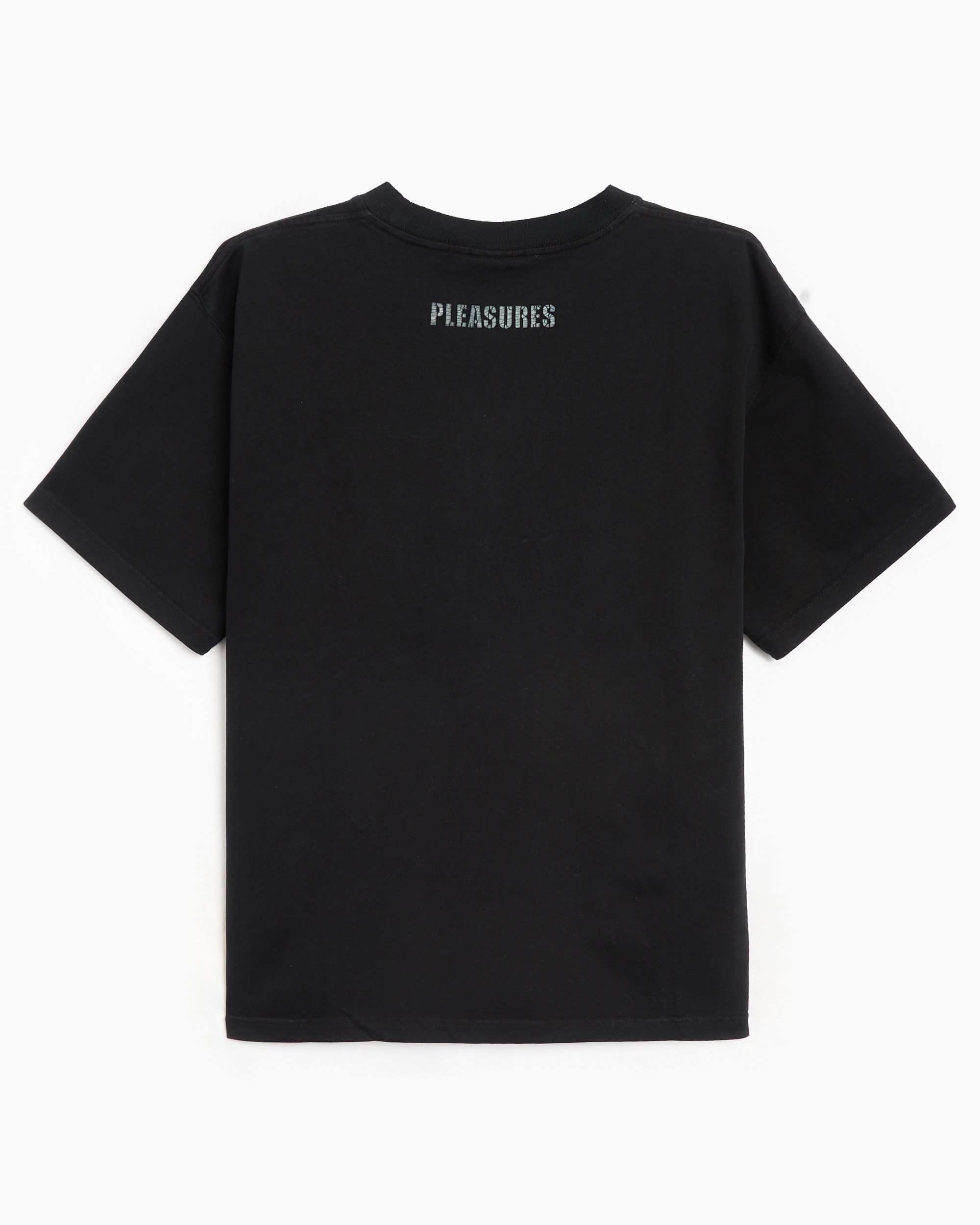 【新作からSALEアイテム等お得な商品満載】 Shortys x Pleasures Box Black T-Shirt Heavyweight Men's Logo スーツ