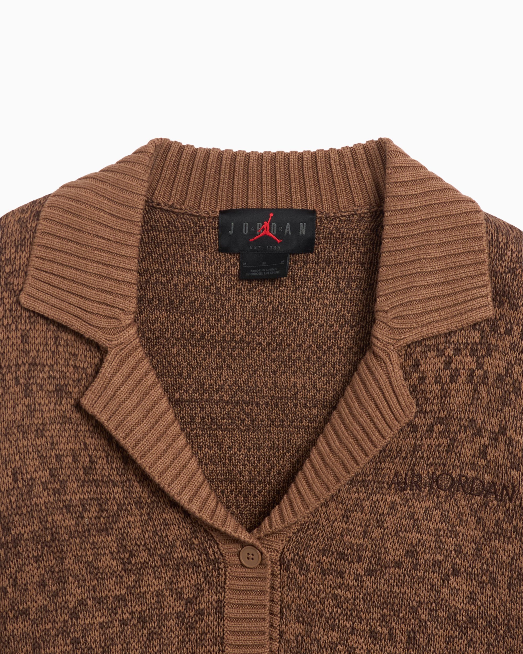 トップス DAMEGE PIGMENT KNIT CARDIGAN Jordan Women's Knit Cardigan Crop Women's Cardigan Brown
