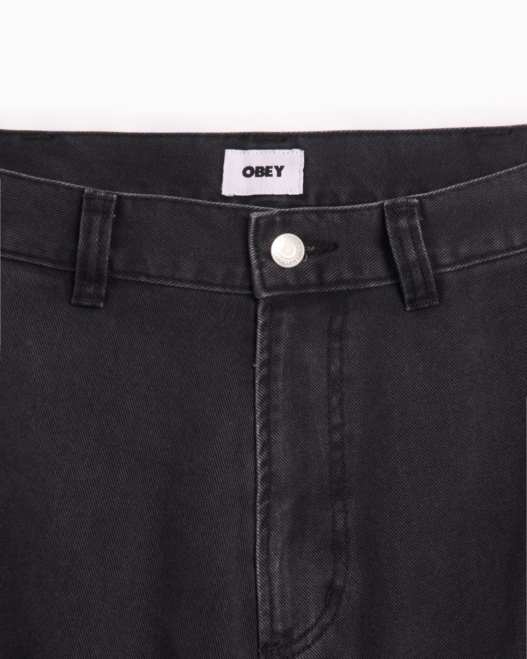 OBEY Clothing Bigwig Men's Denim Carpenter Pants Black