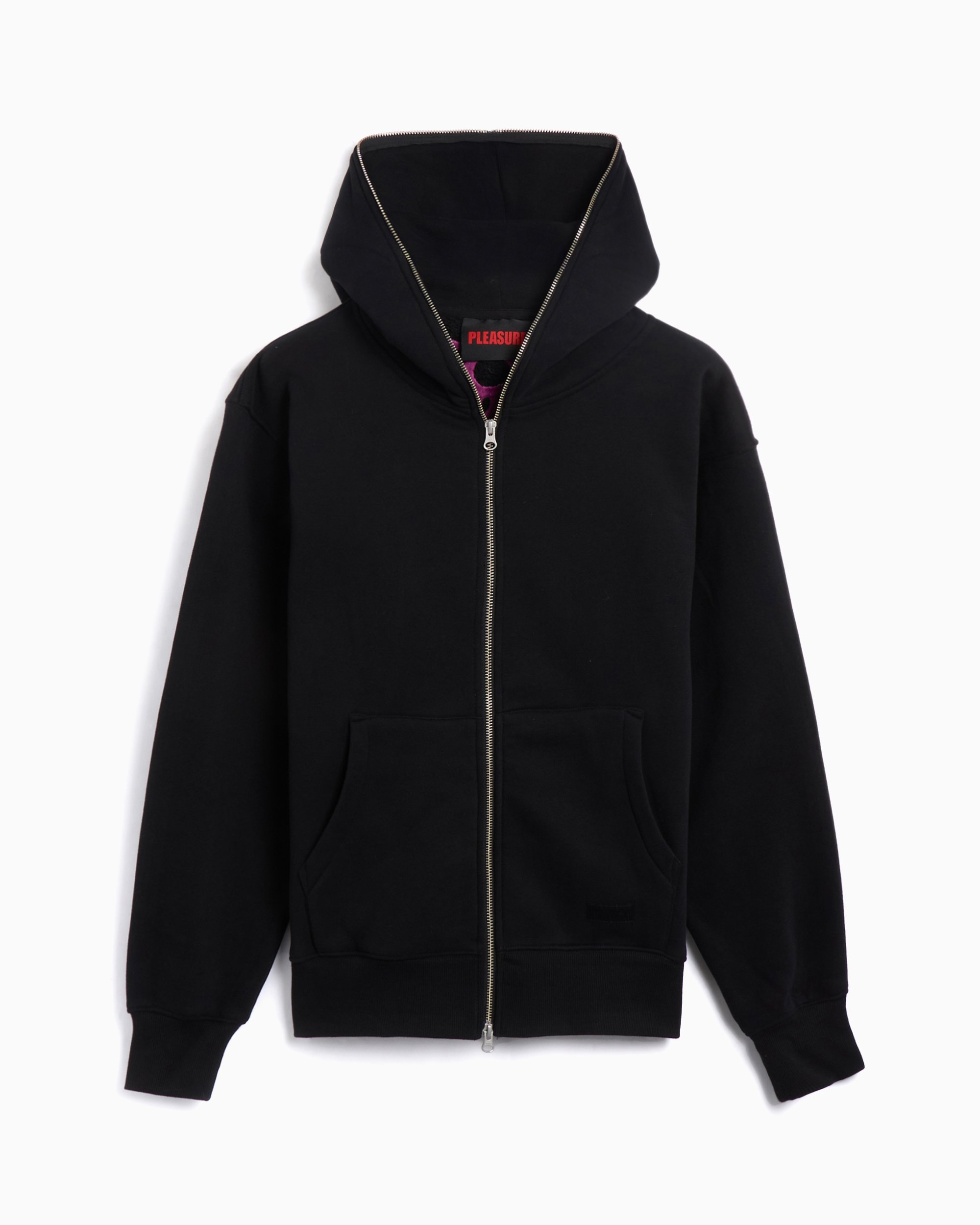 Pleasures Men's Zip-Up Sweatshirt Black P24W032-BLACK
