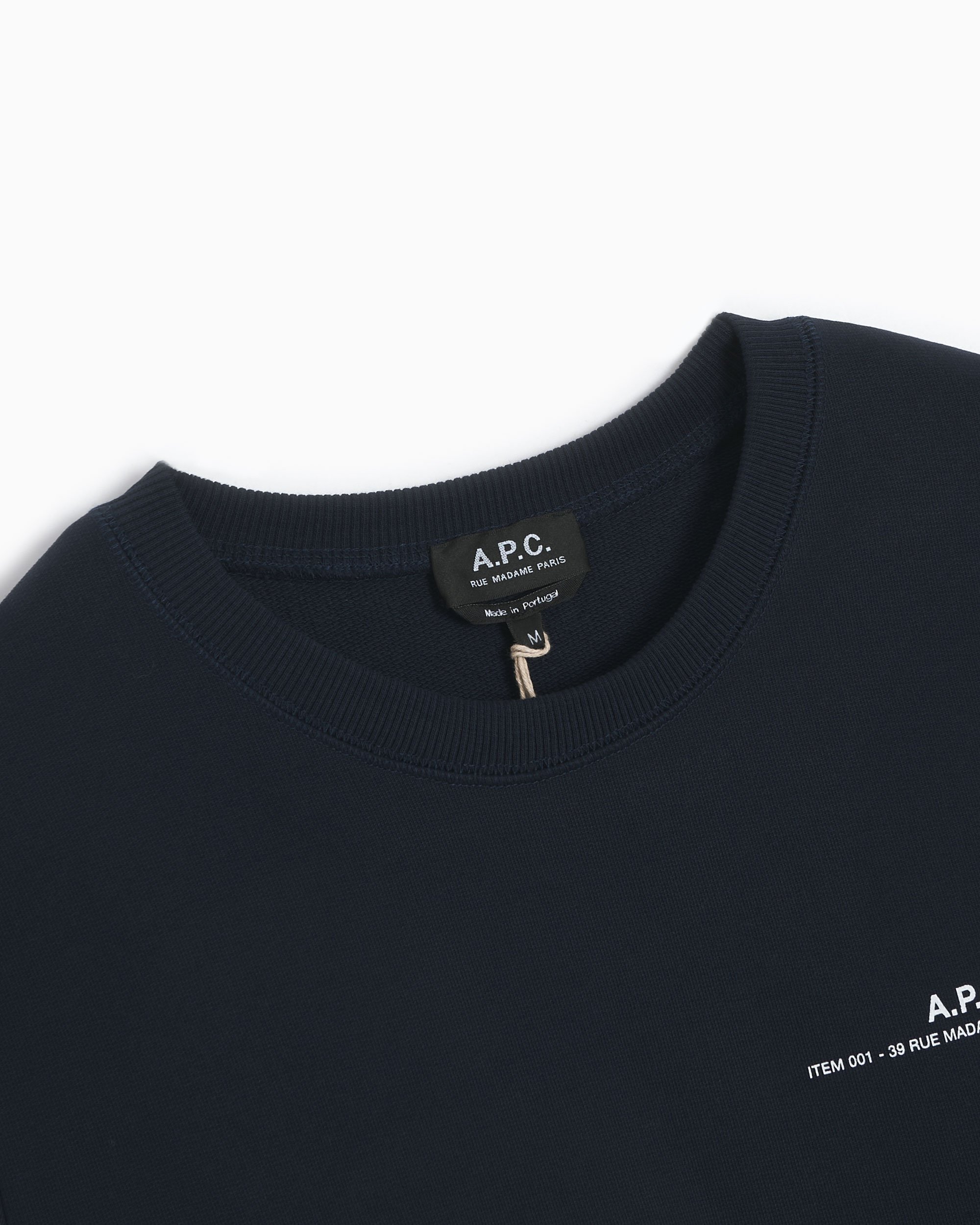 A.P.C Item Logo Men's Sweatshirt Blue COFBQ-H27608-IAK