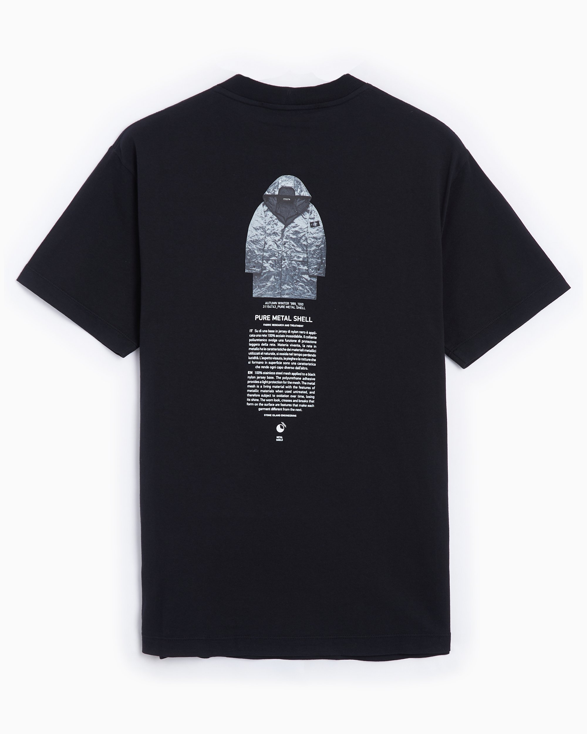 Stone Island Logo Archivio Men s T Shirt Black 81152NS91 V0029 FOOTDISTRICT