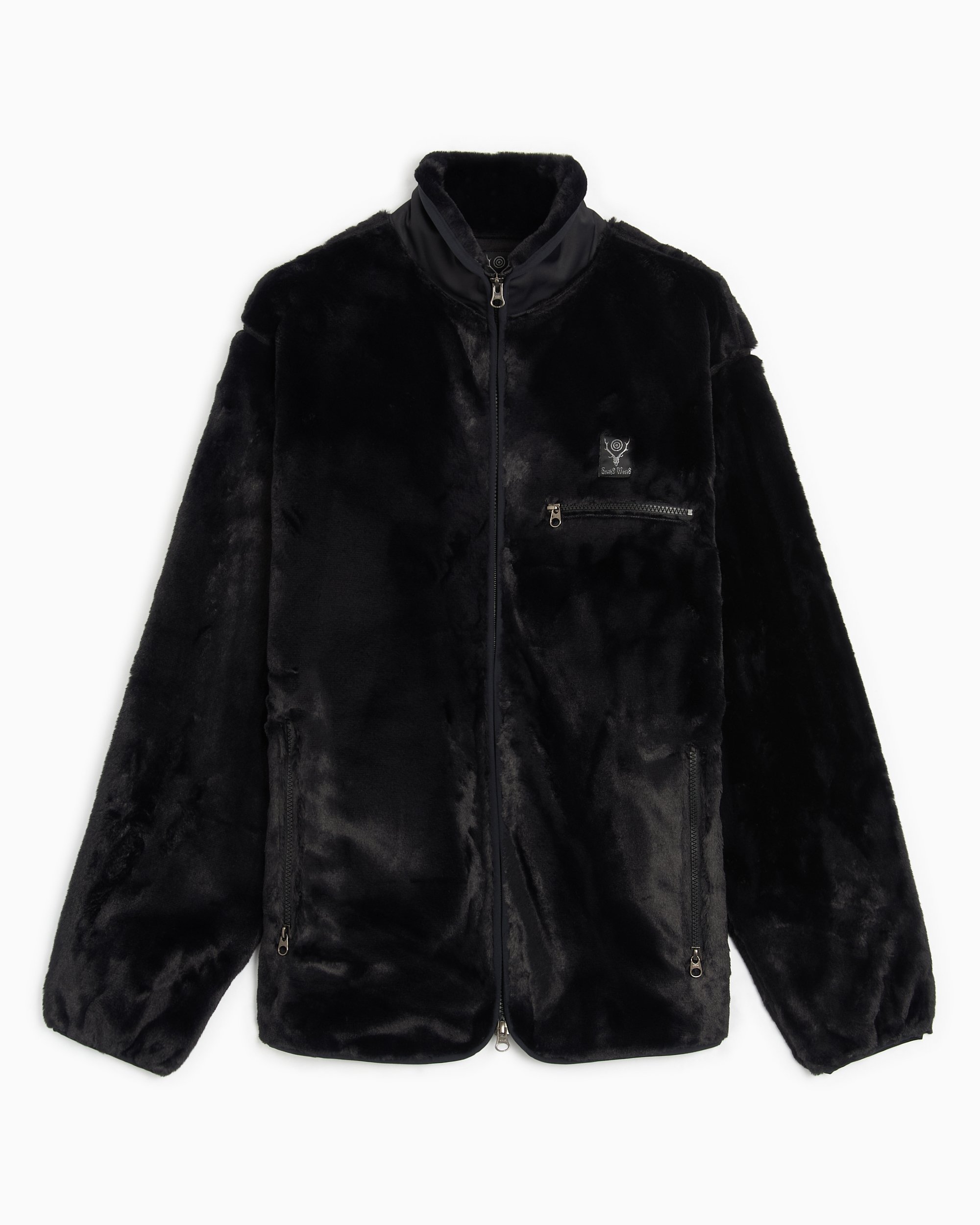 South2 West8 Piping Men's Micro Fur Jacket Black NS733BBlack Buy