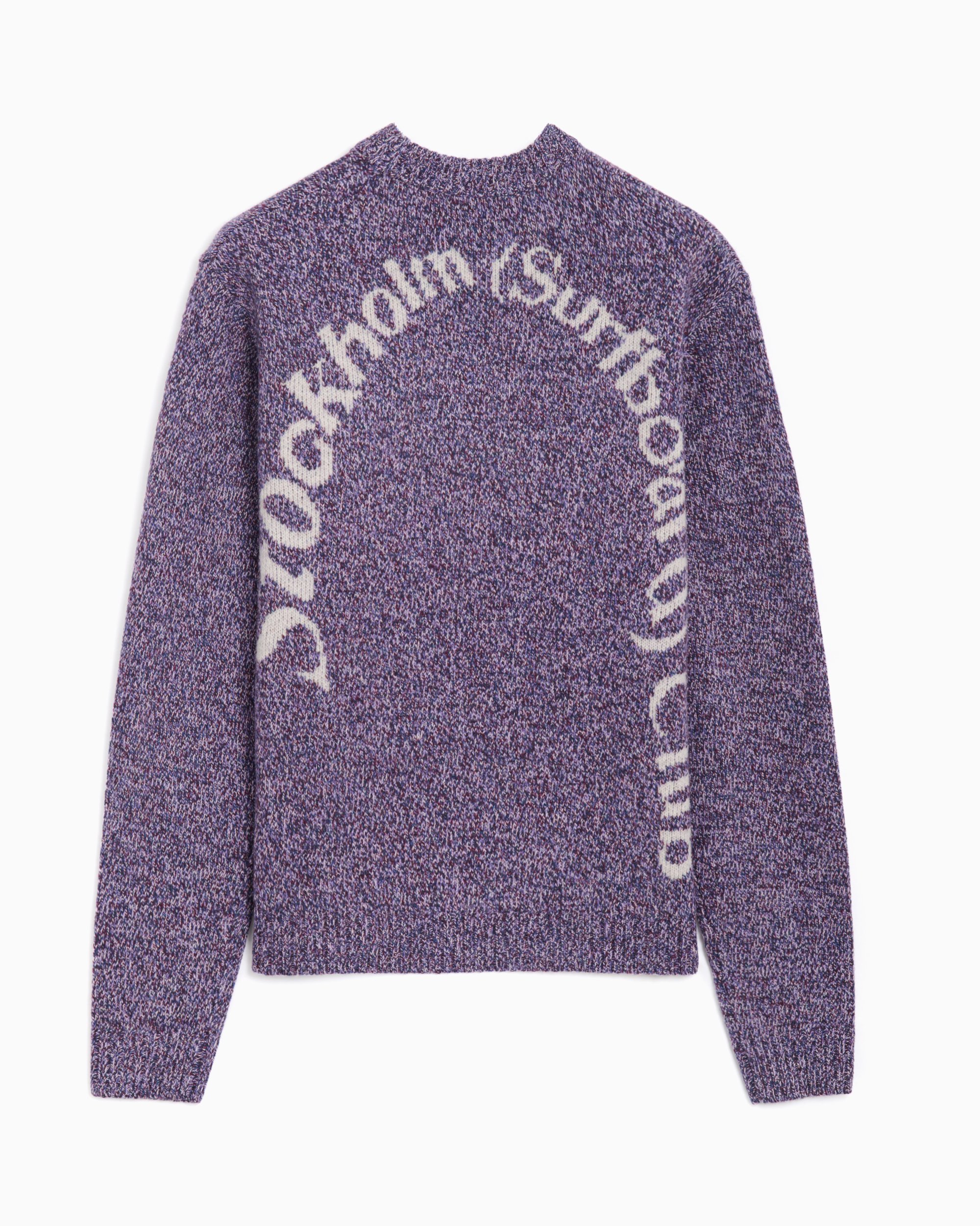 RE ARRIVAL/再入荷 Stockholm (Surfboard) Club Men's Knit Sweater Purple トップス