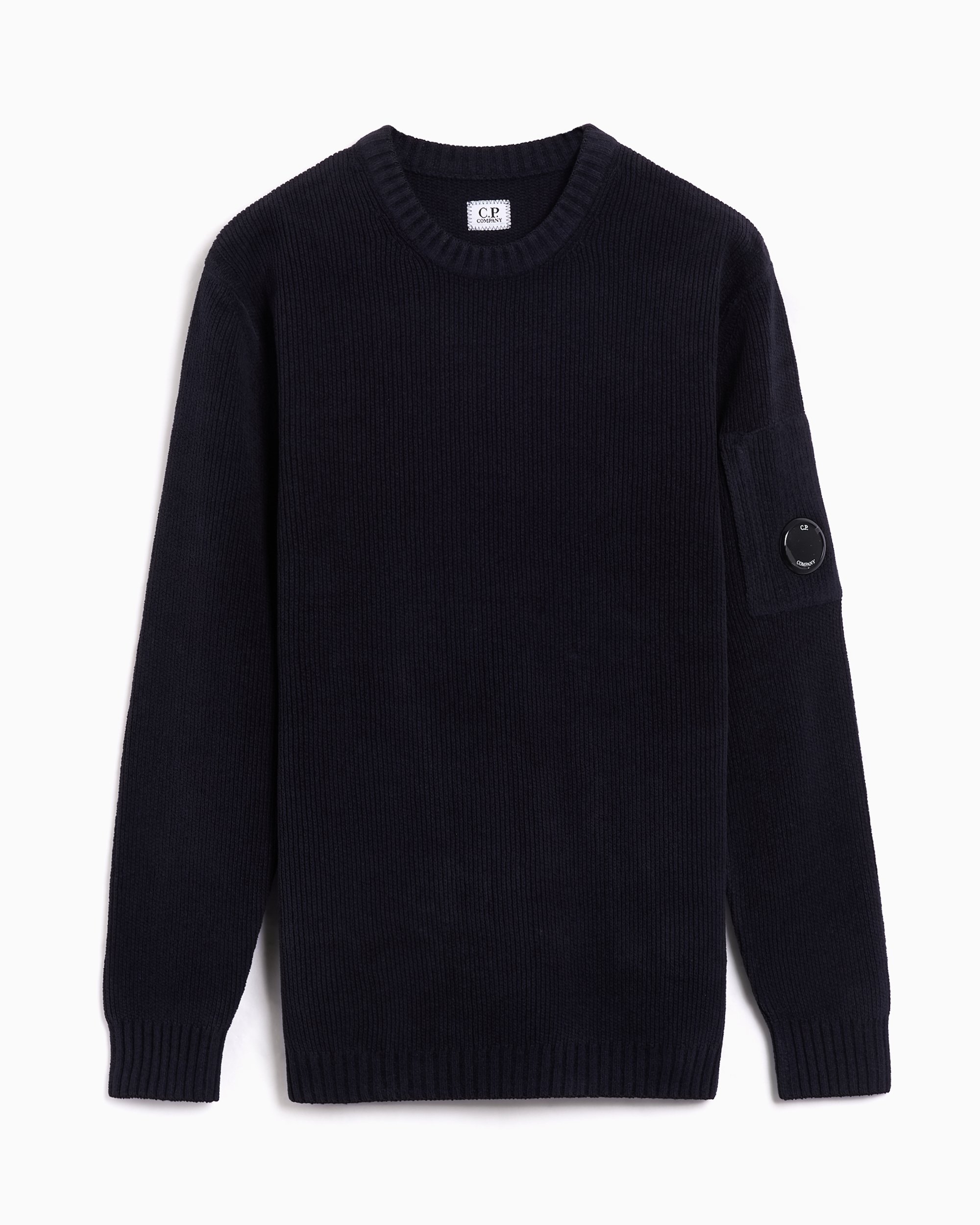 CP Company Men's Sweater Blue 19CMKN017A005558G-888 CP Company Men's Sweater Blue 19CMKN017A005558G-888