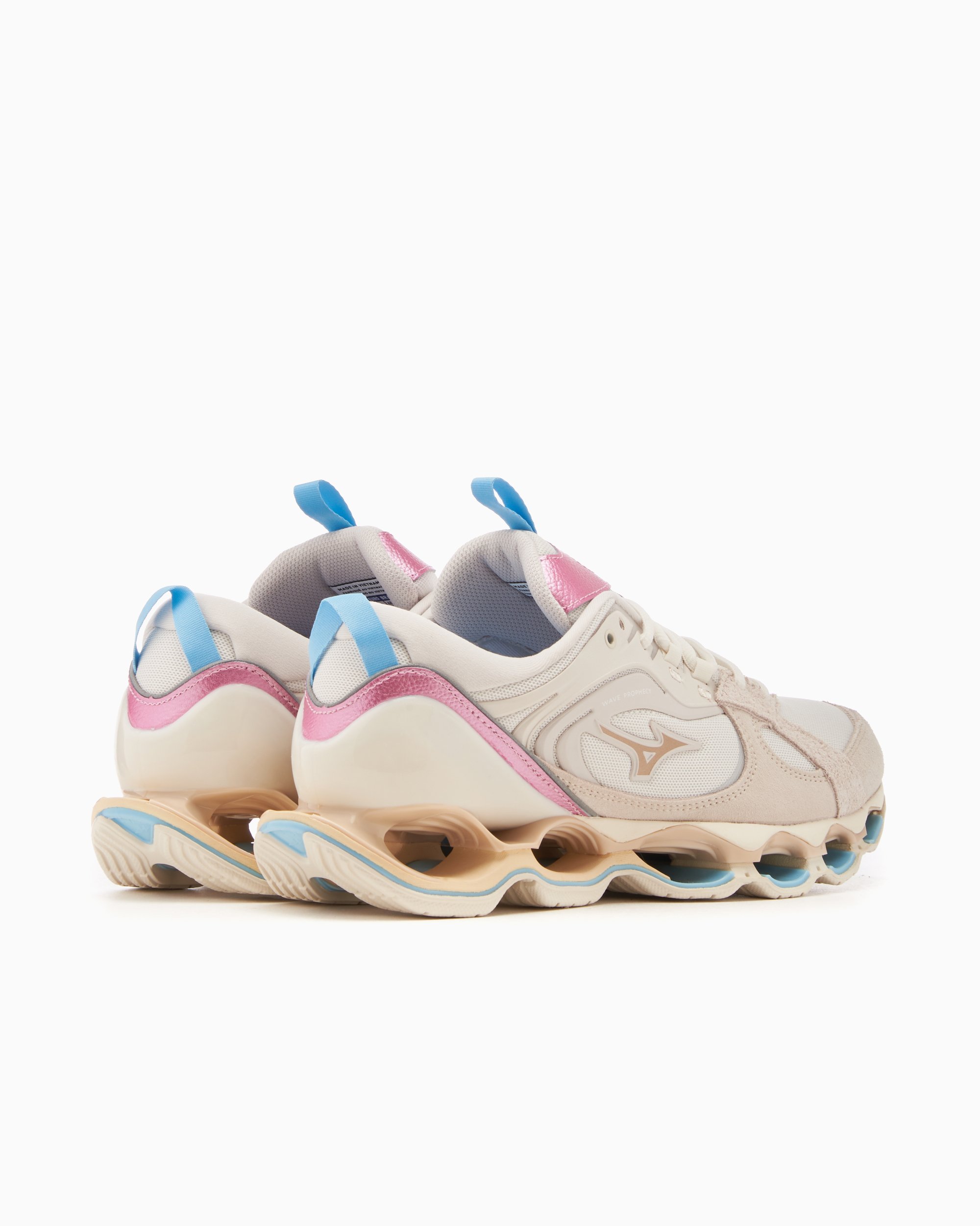 Mizuno Wave Prophecy 2 Kosei Beige Rosa Blanco D1GA2429 01