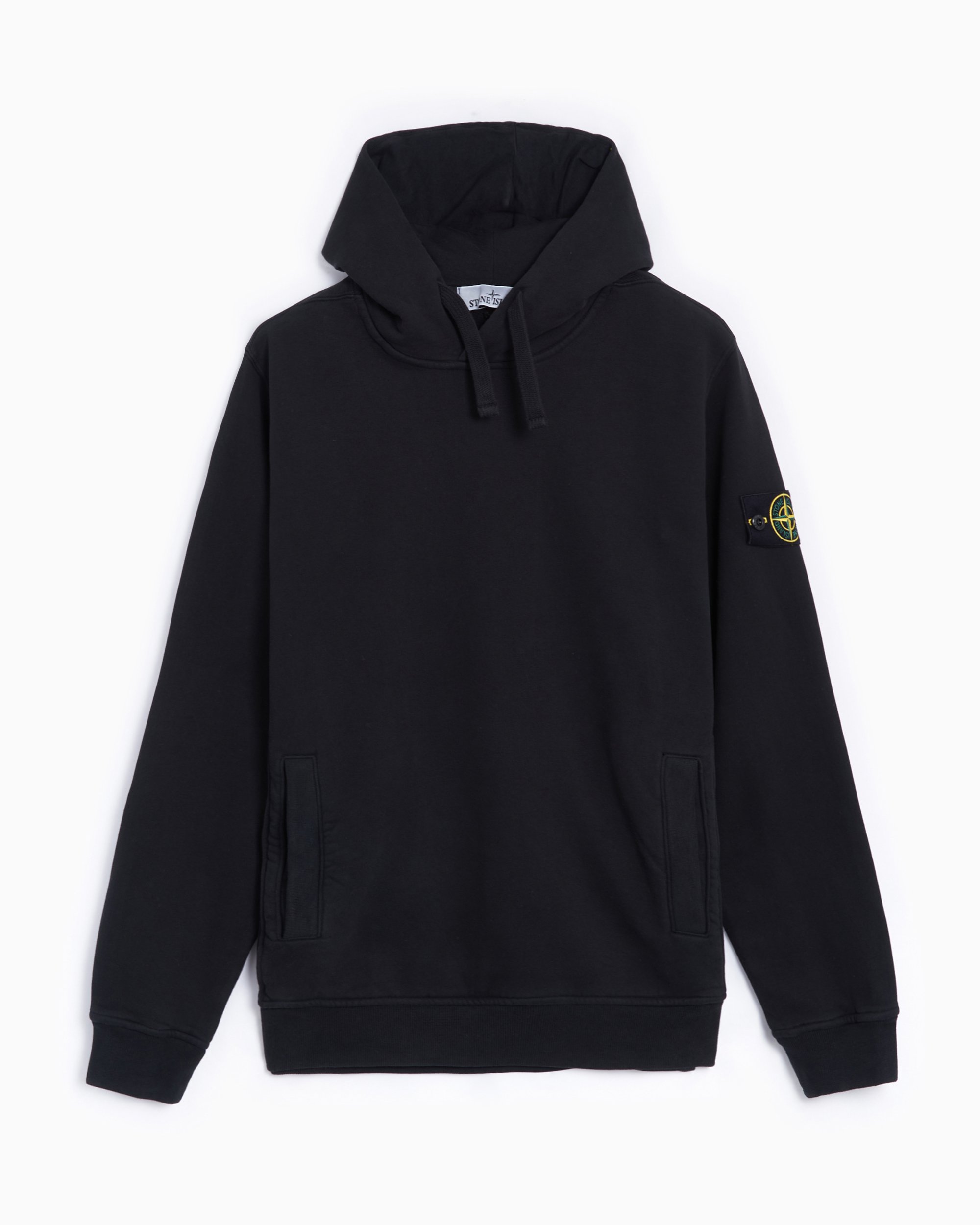 Stone Island Logo Men s Hoodie Nero 811560820 V0029 FOOTDISTRICT