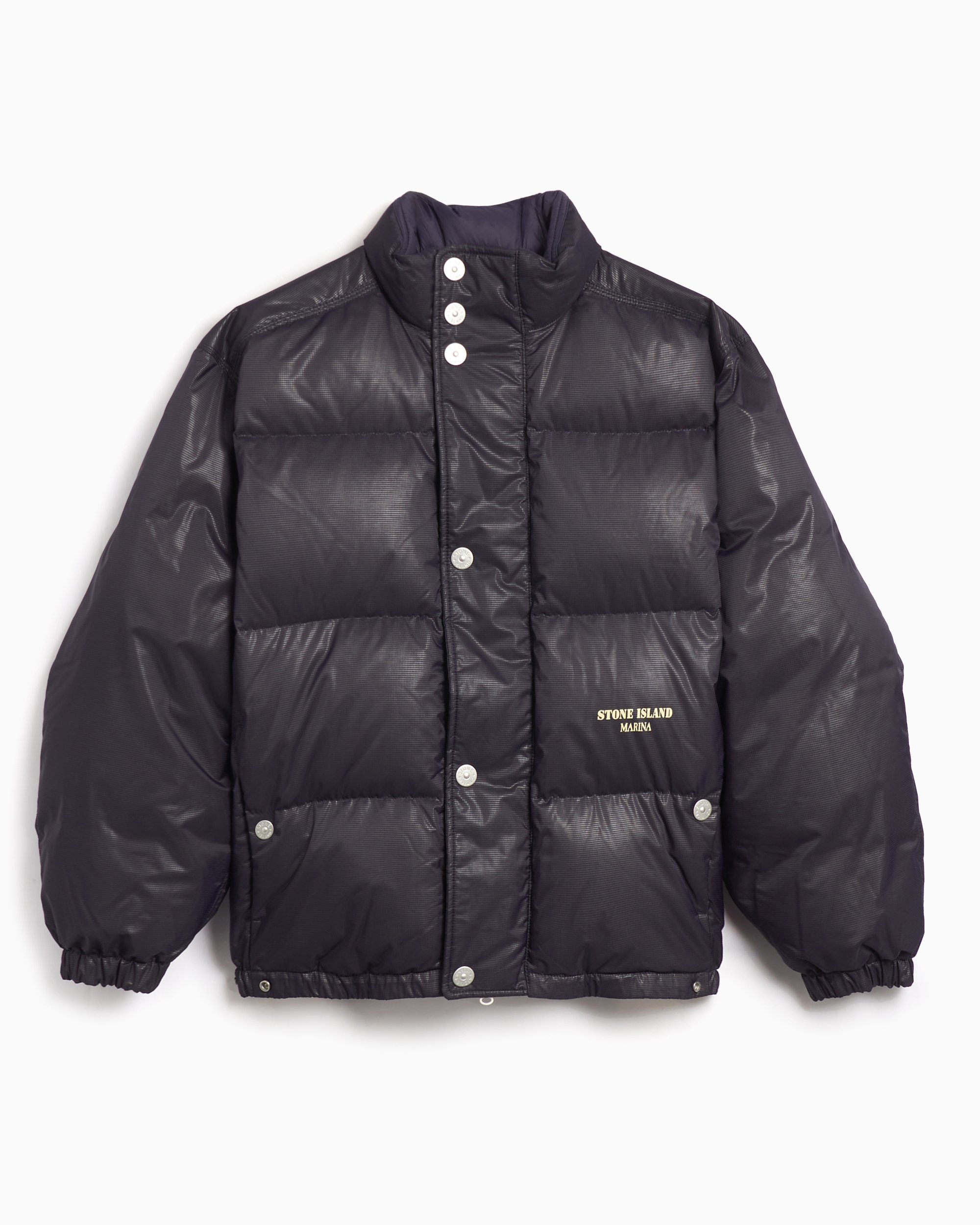 Mens black stone island jacket top