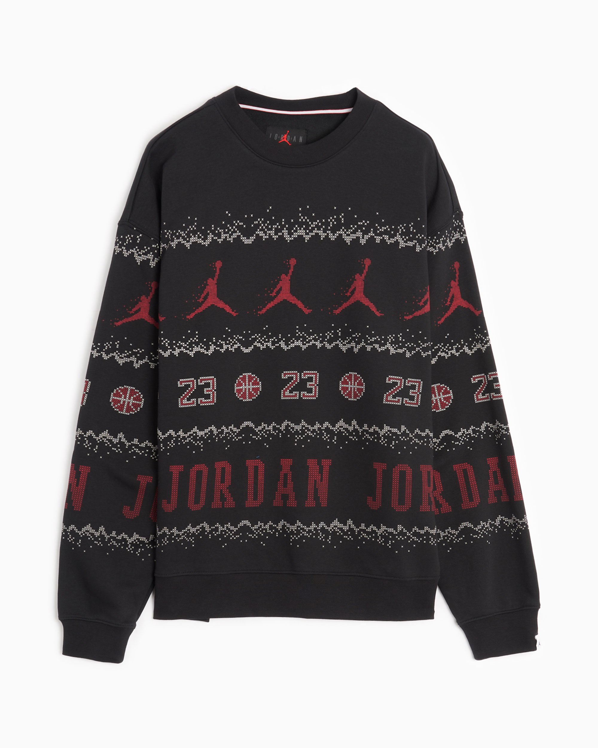 Jordan Essential Holiday Men's Fleece Sweatshirt Bege, Preto