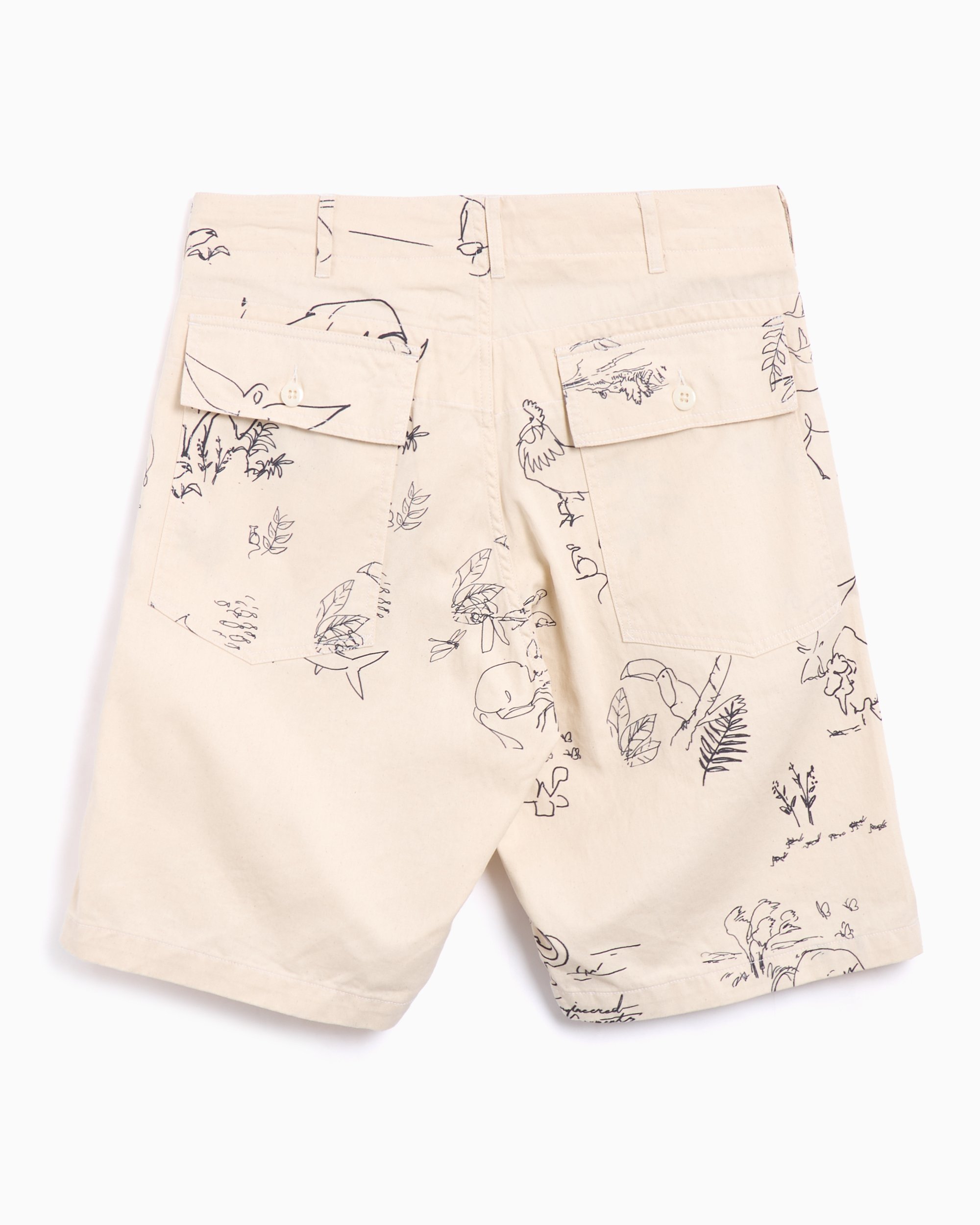 Engineered Garments Fatigue Men's Shorts Beige 25S1E003 Engineered Garments Fatigue Men's Shorts Beige 25S1E003