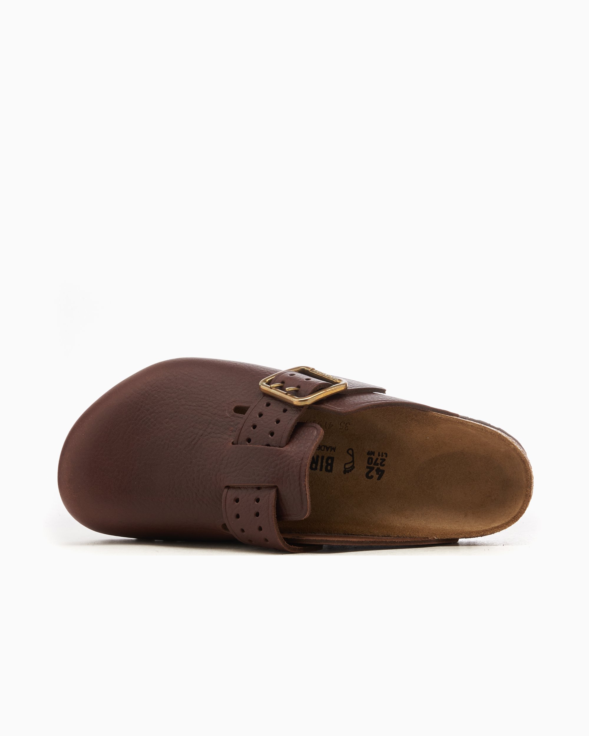 BIRKENSTOCK Boston Bold Natural Leather Regular Marrón