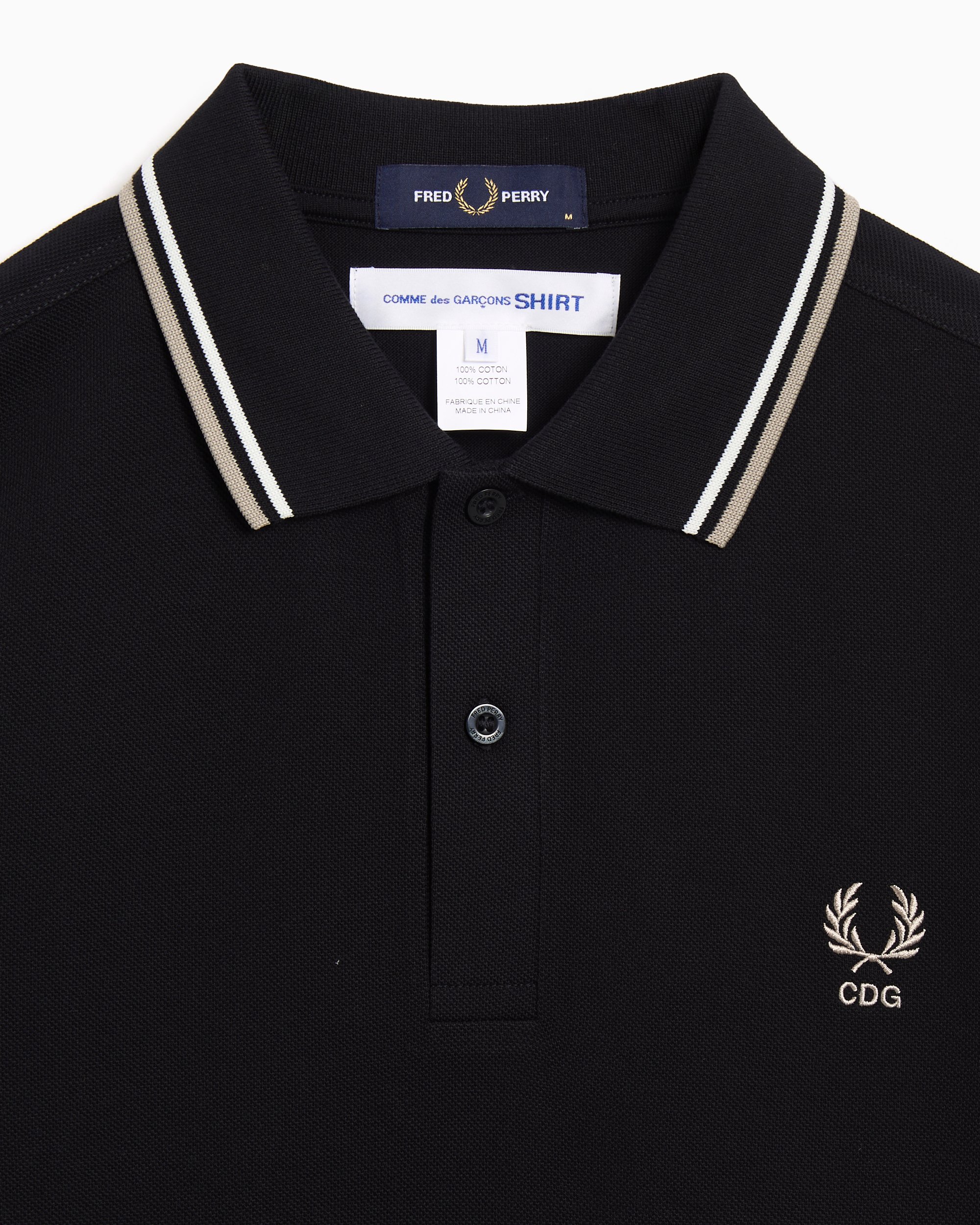Comme Des Garçons Shirt x Fred Perry Men's Polo Shirt Black FP