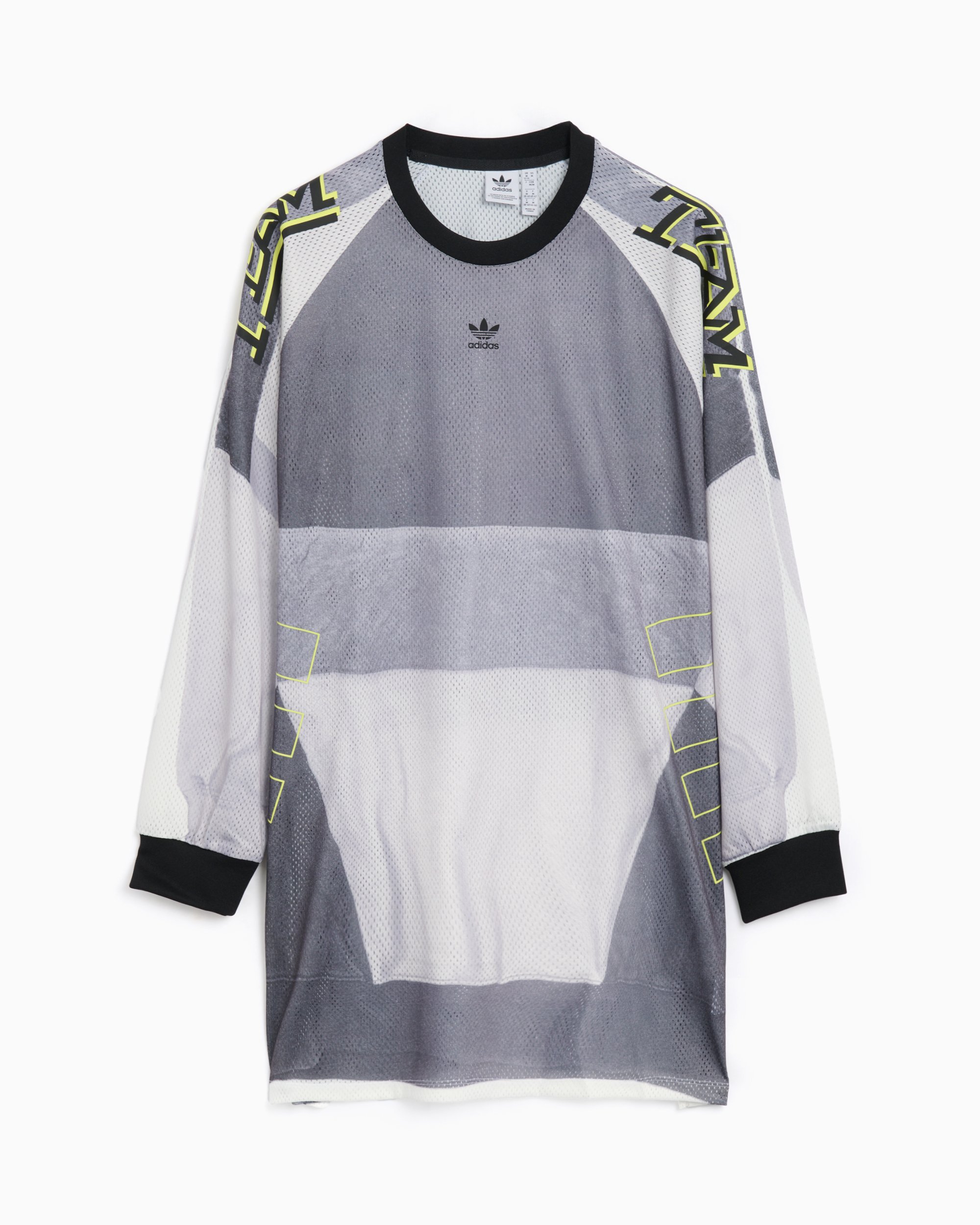 adidas Originals Adilenium Men s Oversized Mesh Long Sleeve T Shirt Grijs JM9274 FOOTDISTRICT