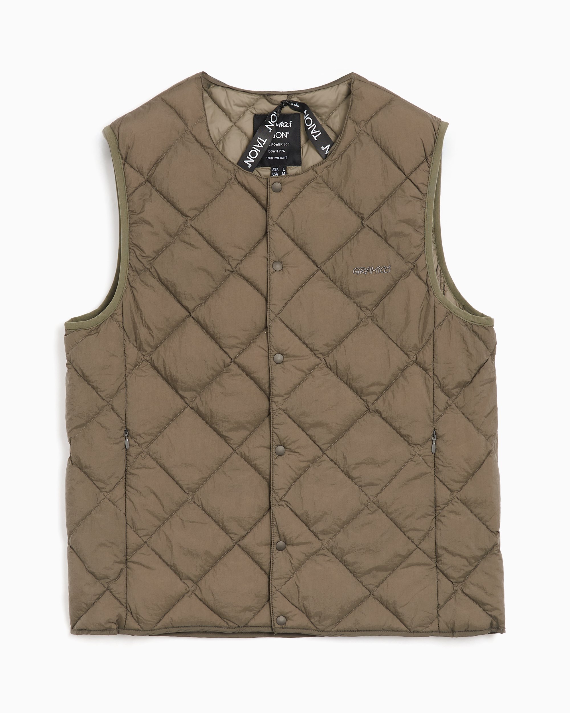 Gramicci x Taion Inner Men's Down Vest Gray G4FU-J100-TG