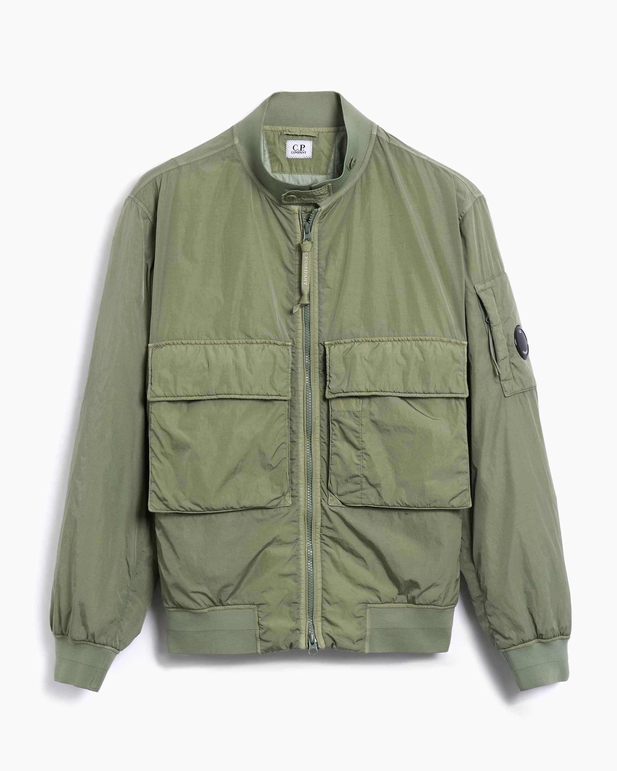 CP Company Men's Bomber Green 19CMOW009A005904G-612