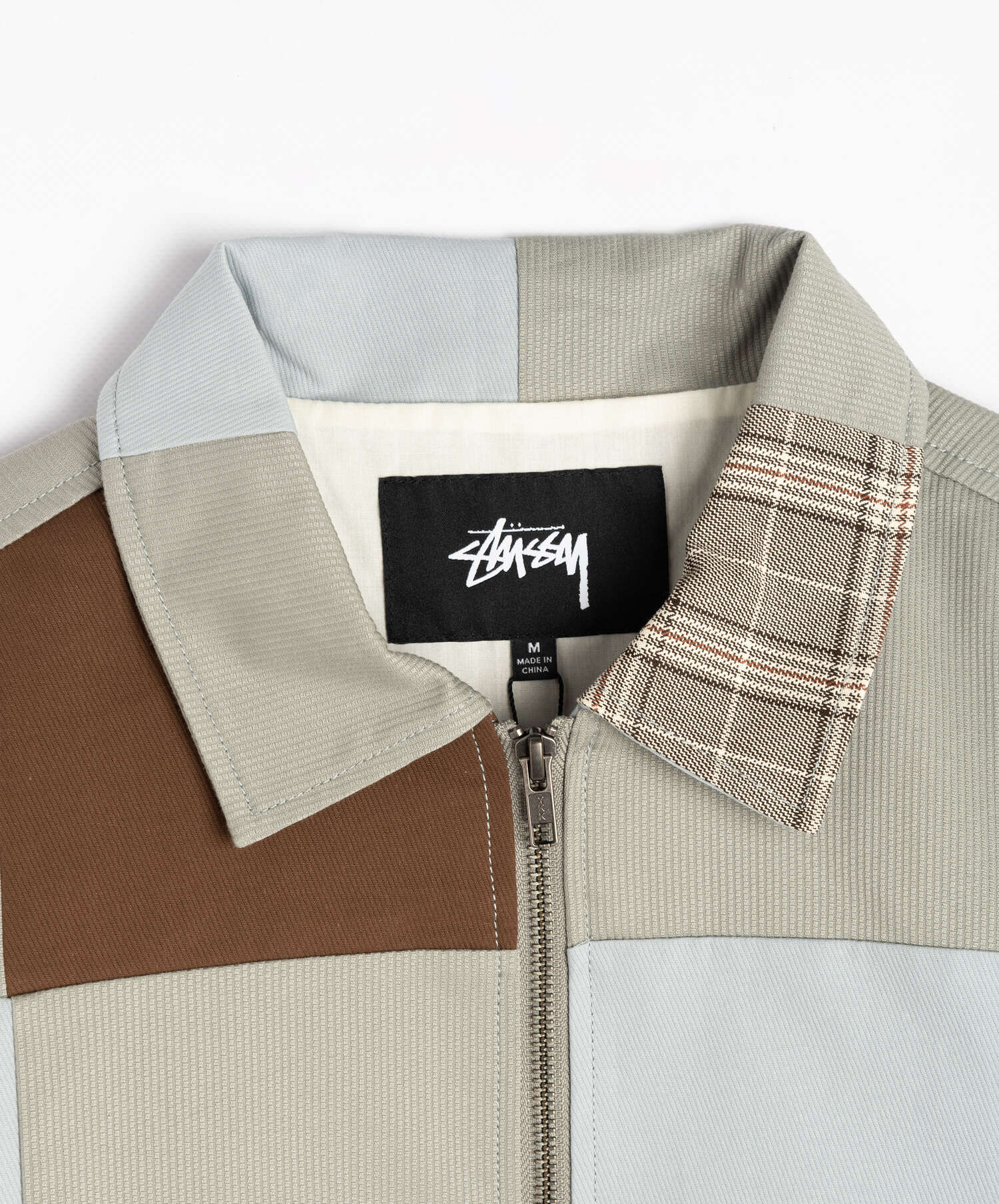 Stussy patchwork hotsell zip jacket
