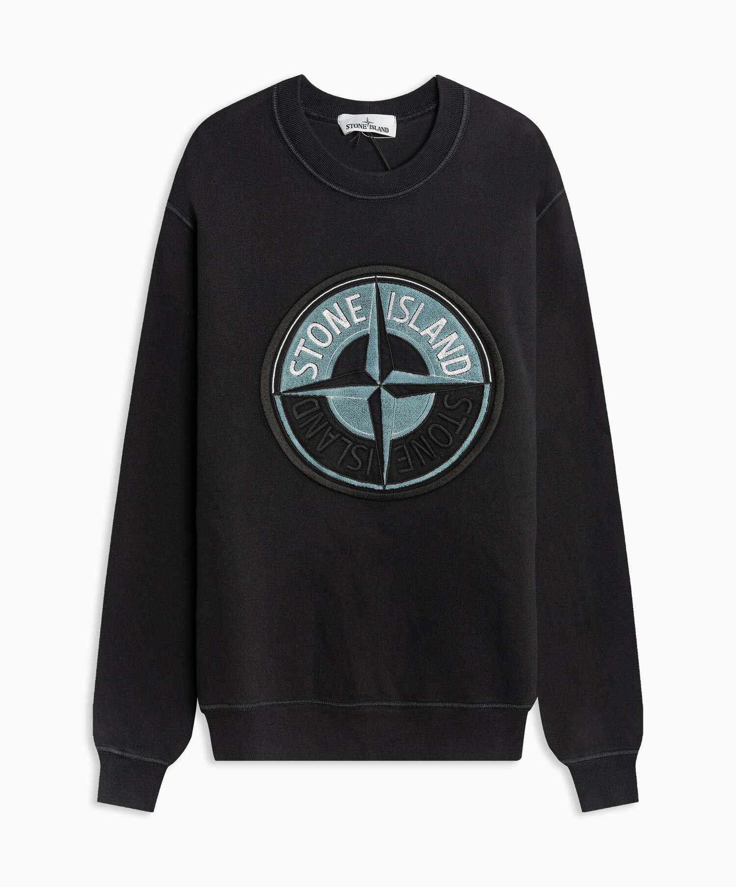 Stone Island Logo Men's Sweatshirt Black 731563094-V0020| FOOTDISTRICT