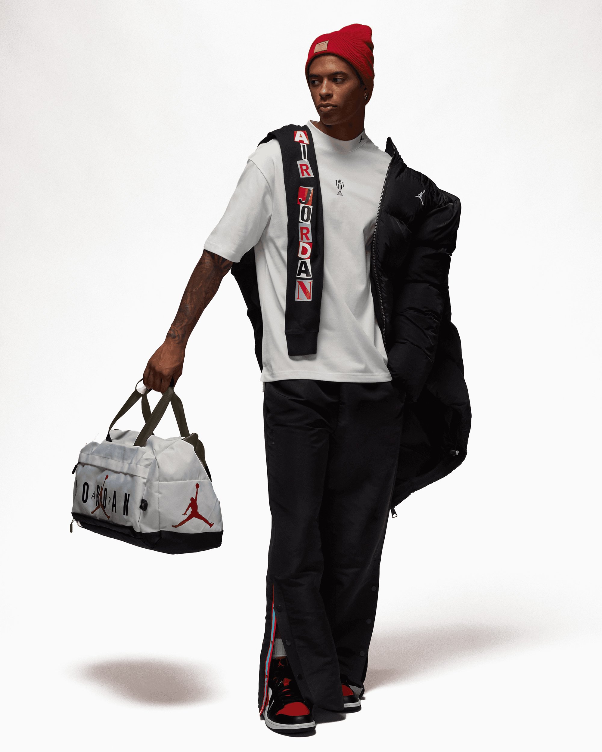 Jordan x Trophy Room Men's Tear Away Pants Men's Pants Black