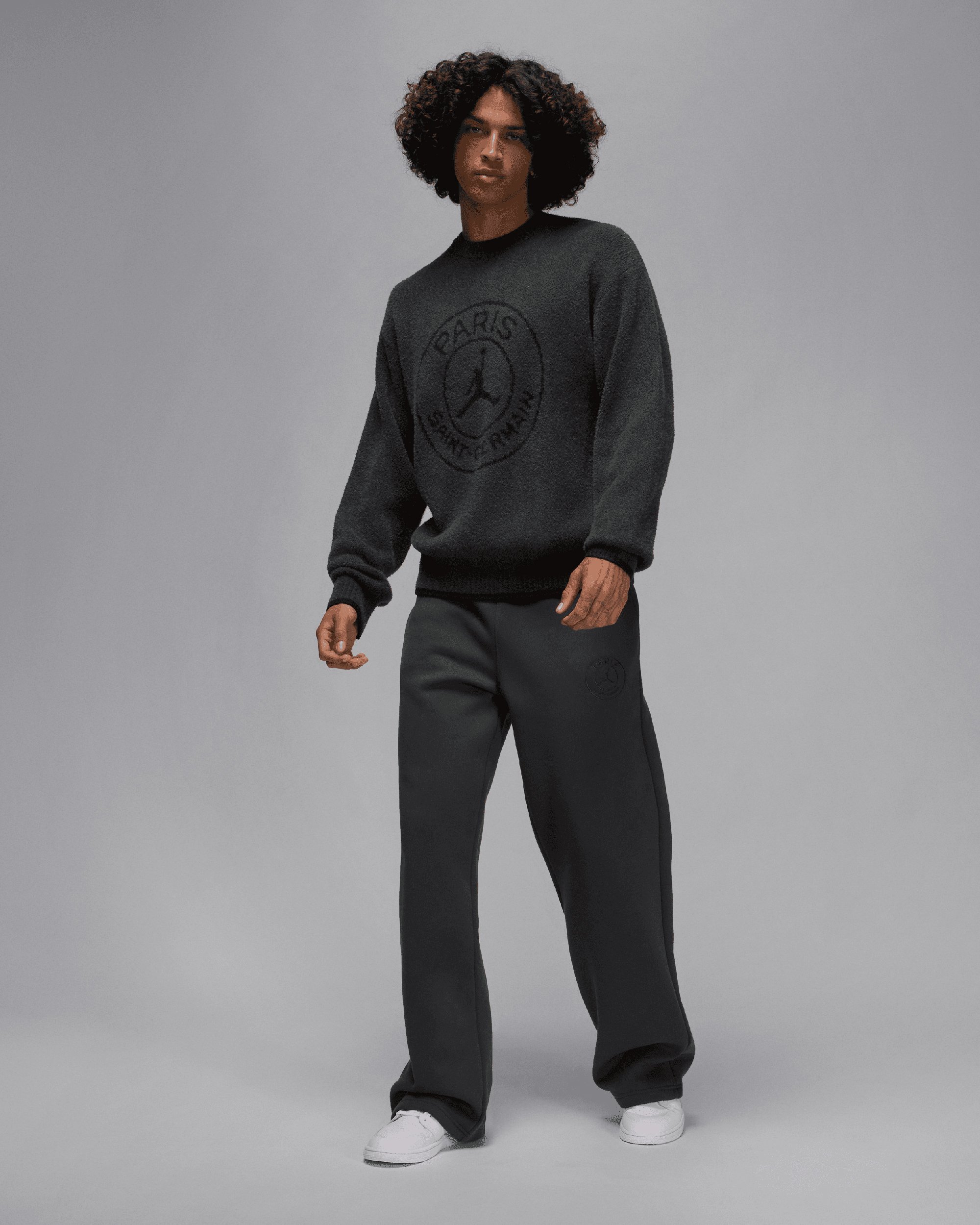 Jordan x PSG Knitted Relaxed Men's Sweater Black HV3443-045