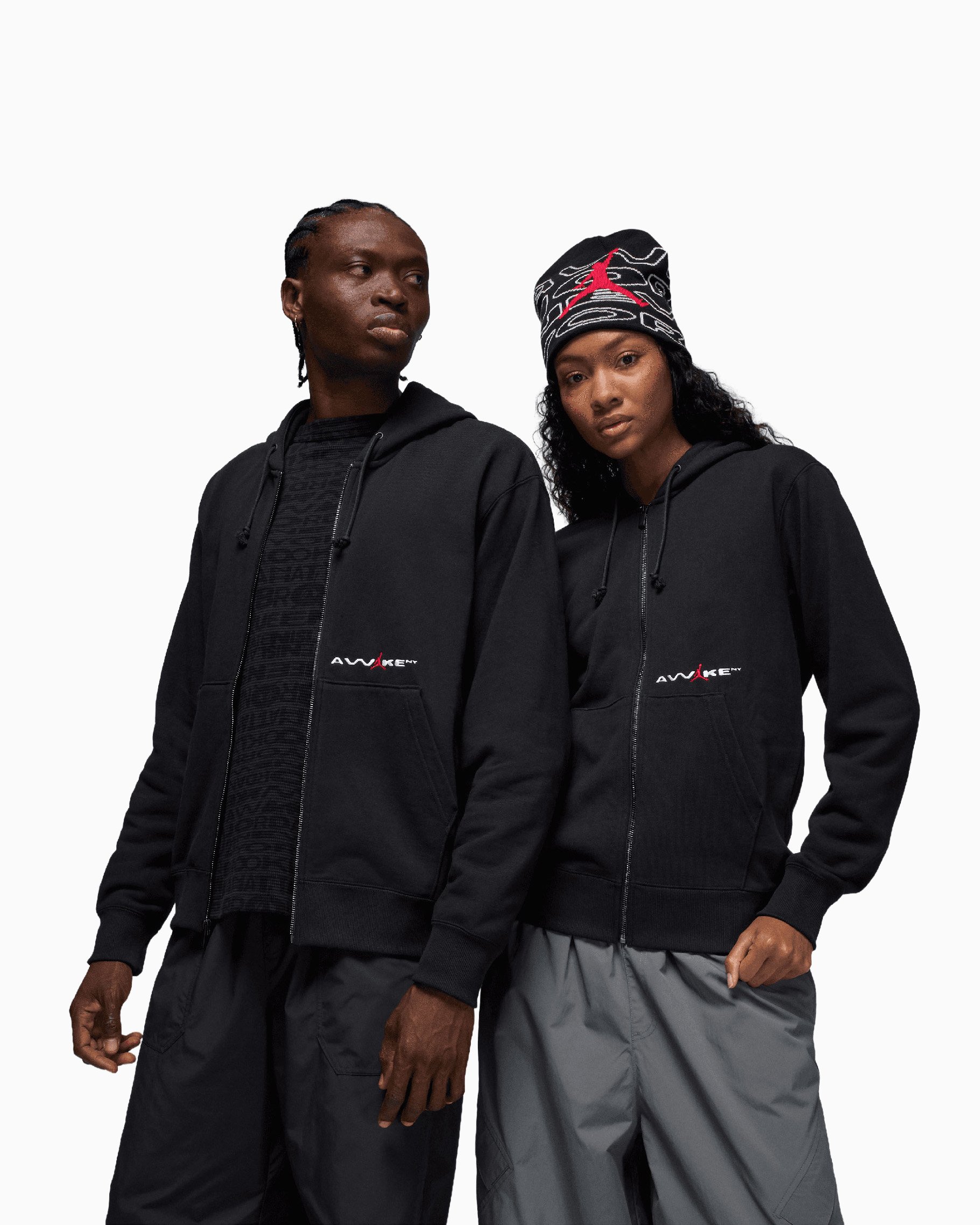 Jordan x Awake NY Fleece Full Zip Men's Hoodie Black IB7288