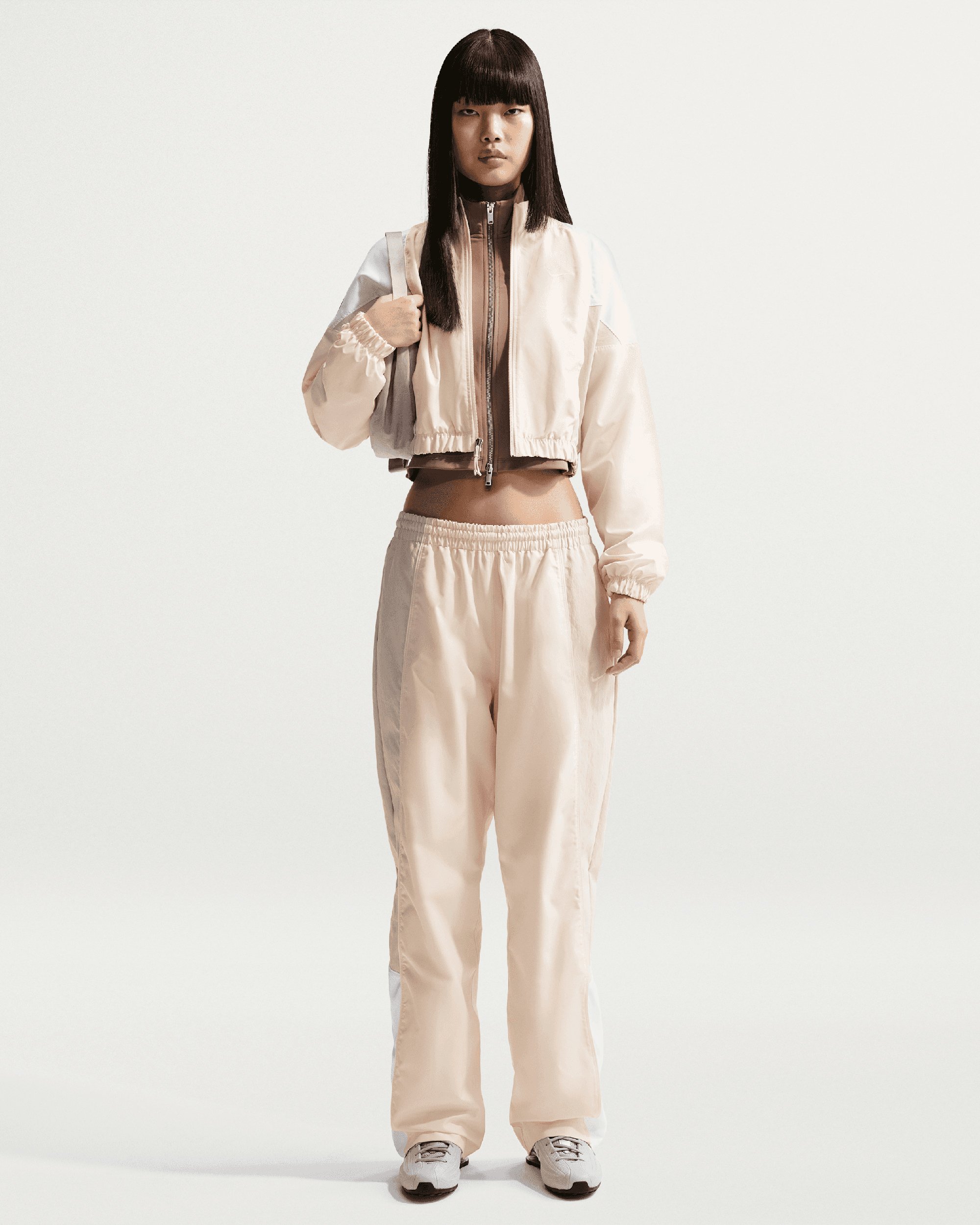 womens beige nike tracksuit