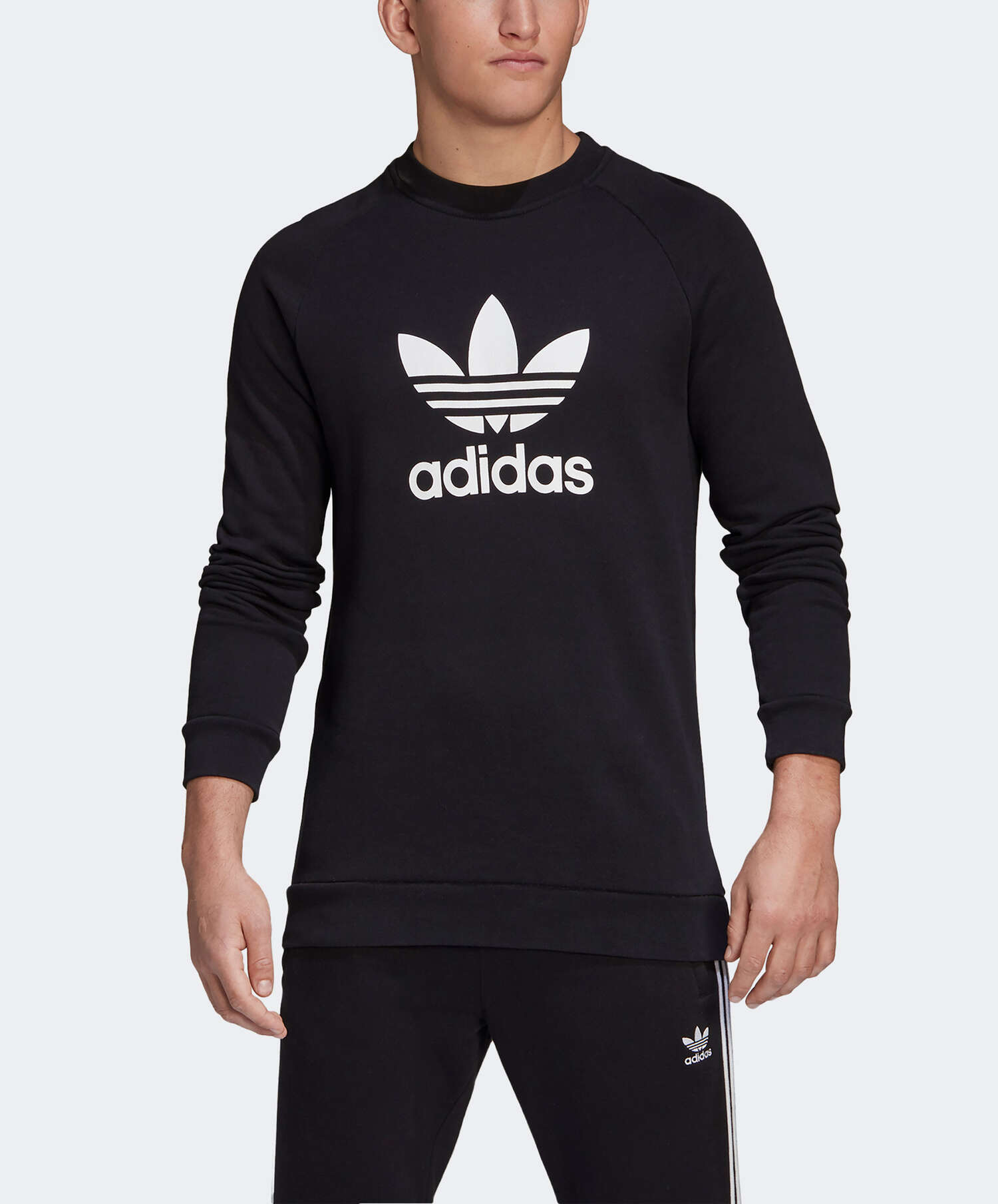 adidas Trefoil Crew Men s Sweatshirt Zwart CW1235 Shop Online bij