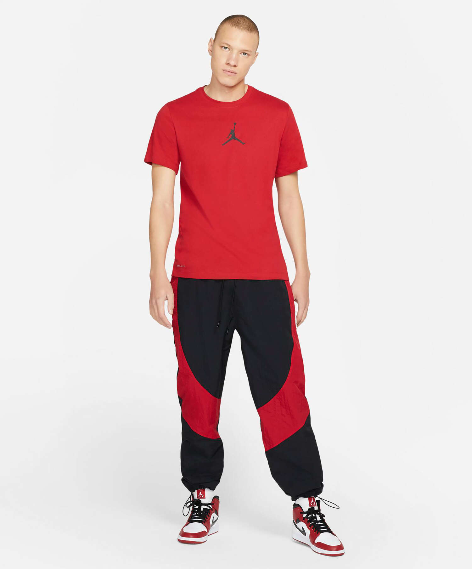 Camiseta de Manga Corta Jordan Jumpman DF Hombre Rojo CW5190 687