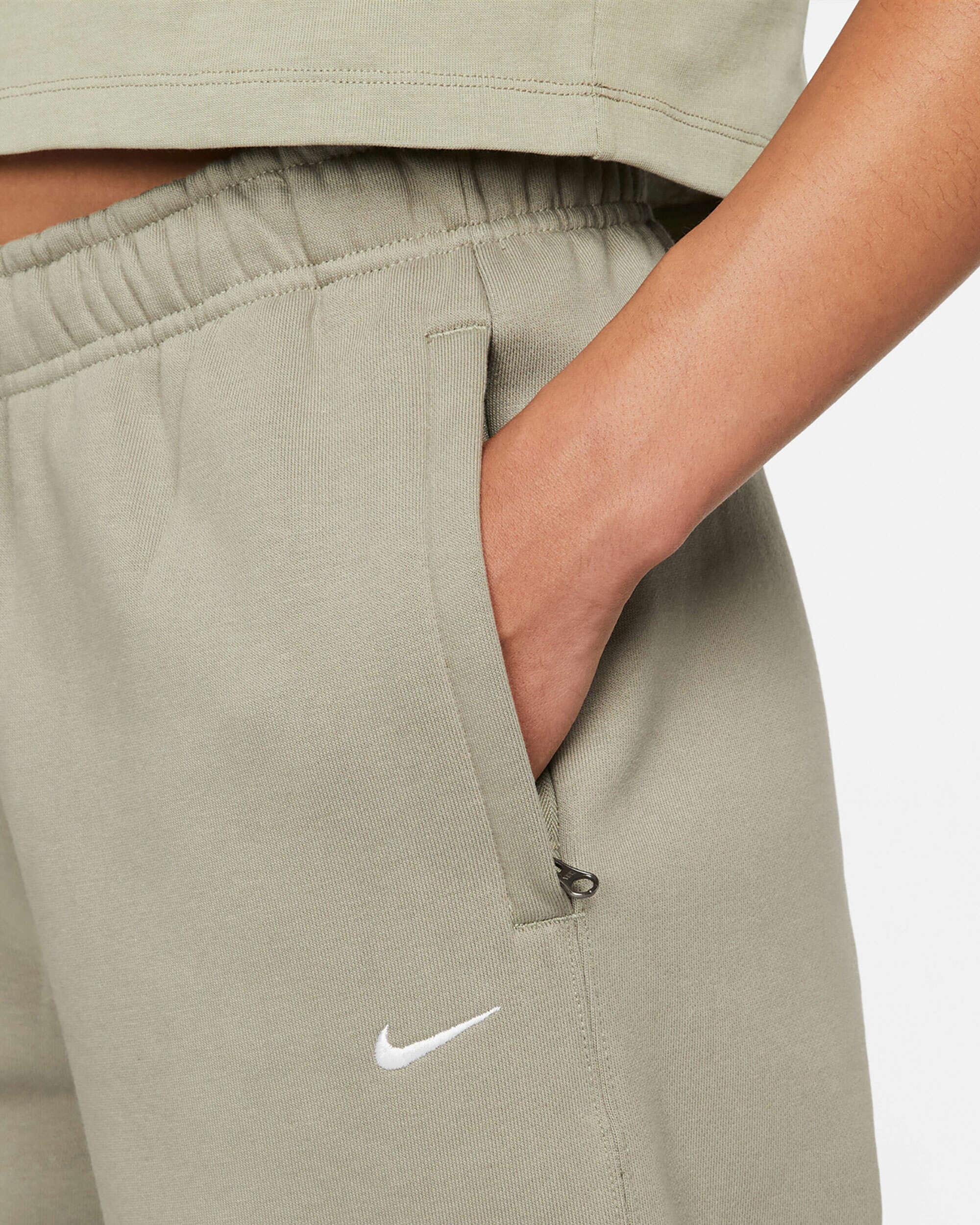 Nike NRG Solo Swoosh Women's Fleece Pants Beige CW5565-320