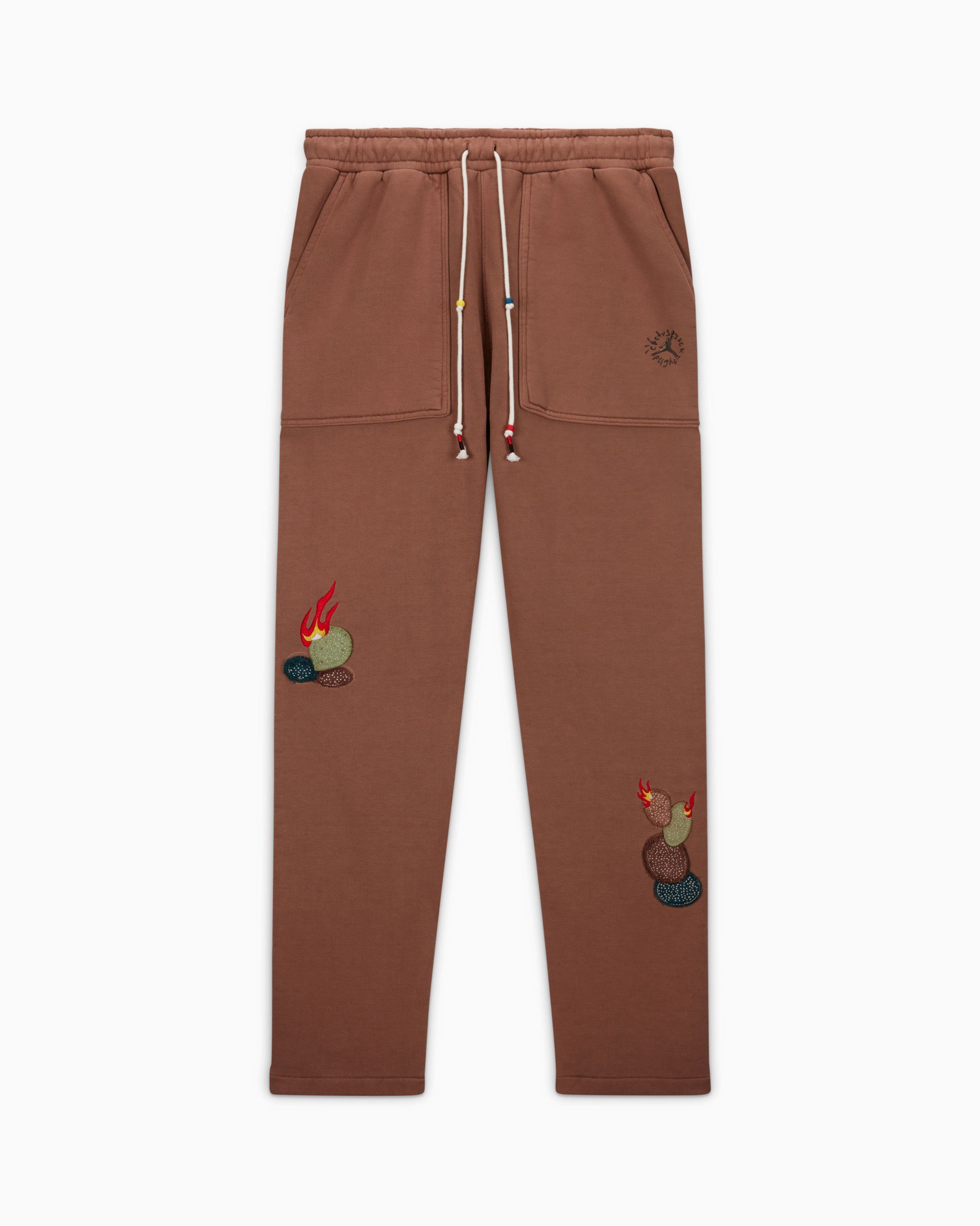 Jordan x Travis Scott Men s Fleece Pants Marrone DO4097 256
