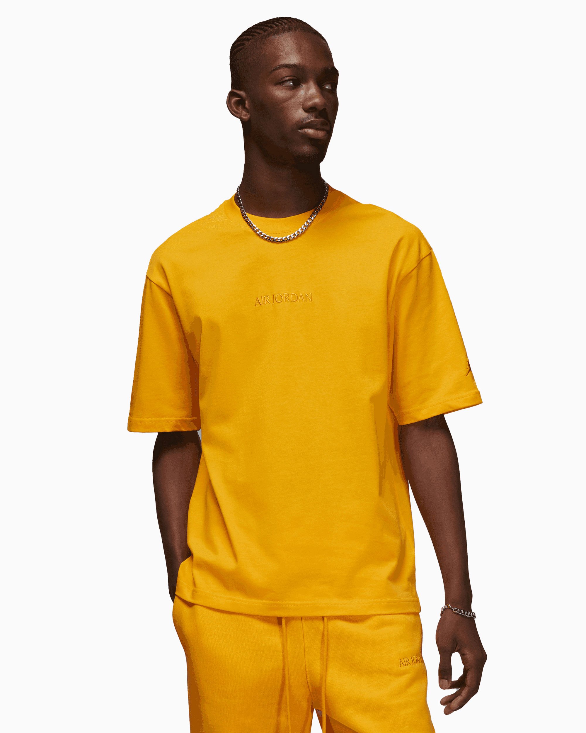 Jordan Air Jordan Wordmark Men s T Shirt Yellow FJ1969 739 FOOTDISTRICT