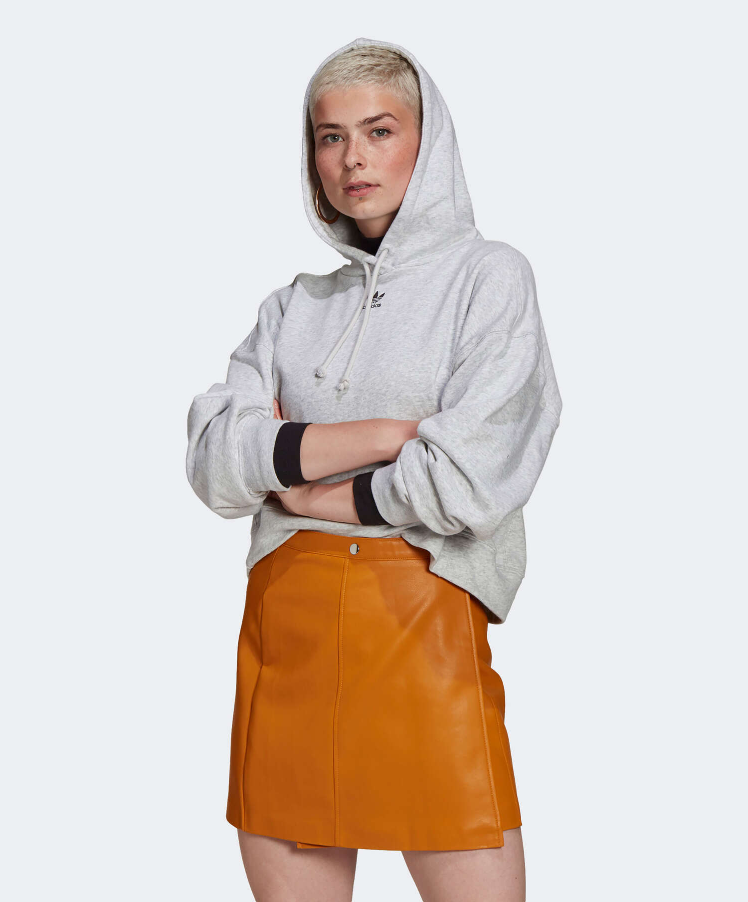 Sudadera con Capucha adidas Adicolor Essentials Mujer Gris GN4776