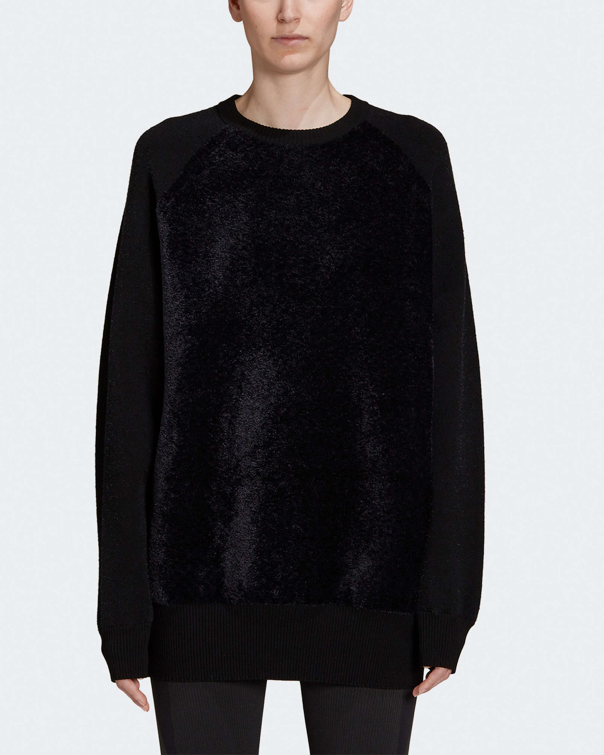 Adidas city w shop sweater grau meliert schwarz